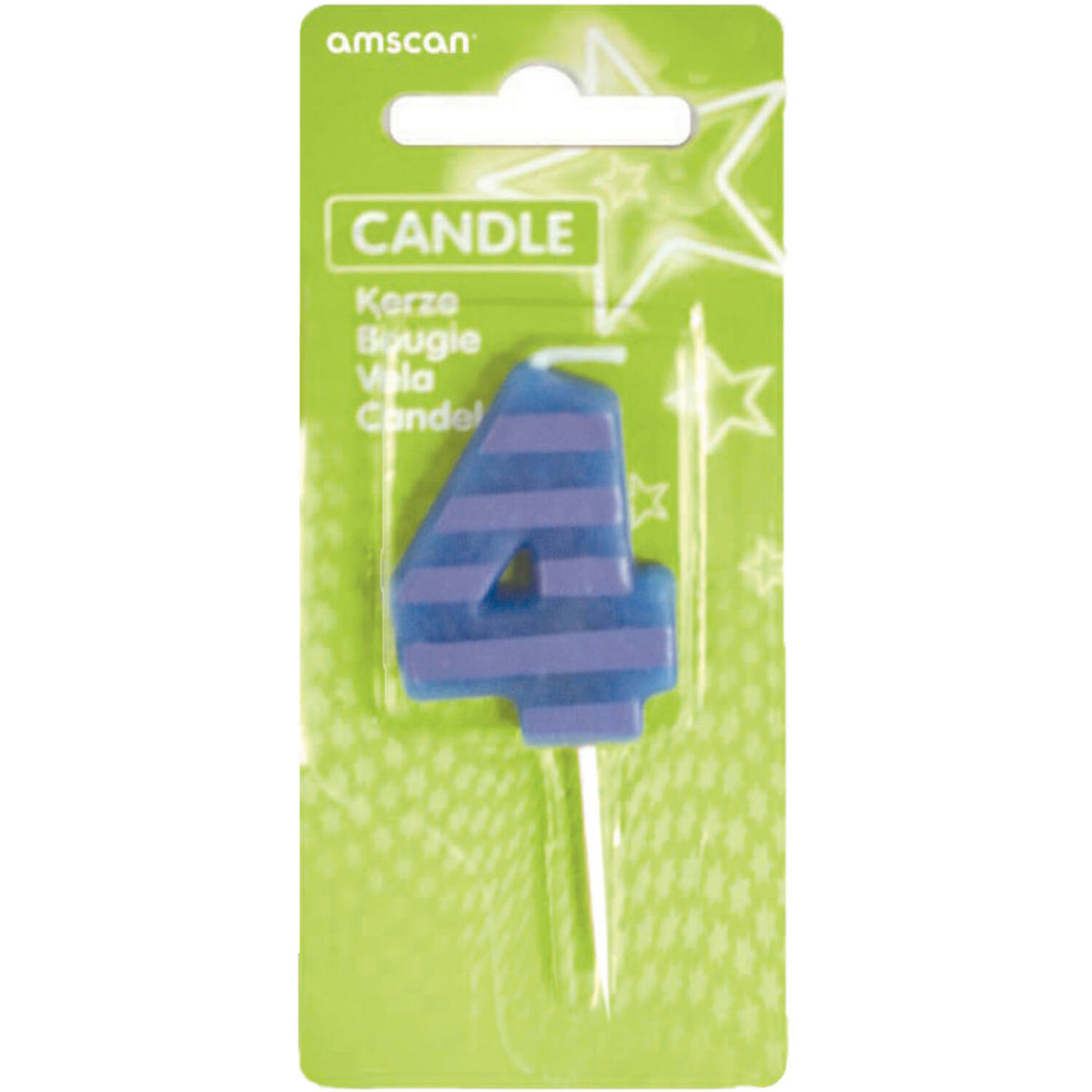 Candle 4 Dots & Stripes Height 7.6 cm