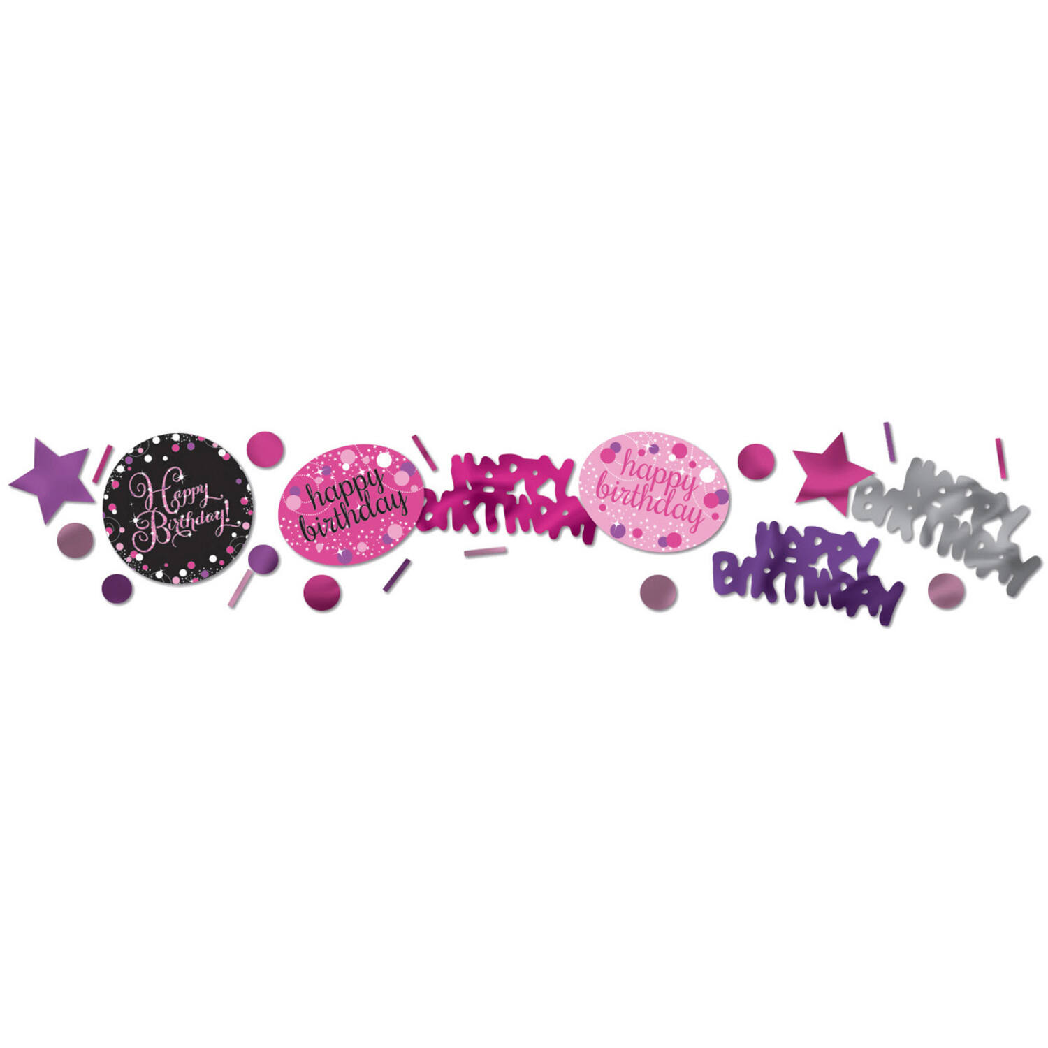 Confetti Happy Birthday Sparkling Celebrations Pink Foil / Paper 34 g