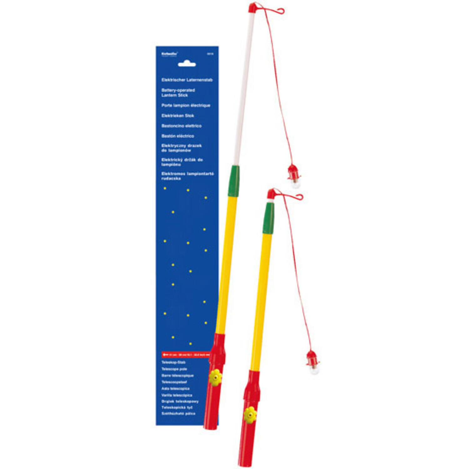 Lantern Stick Telescopical Electrical Plastic 38 - 58 cm