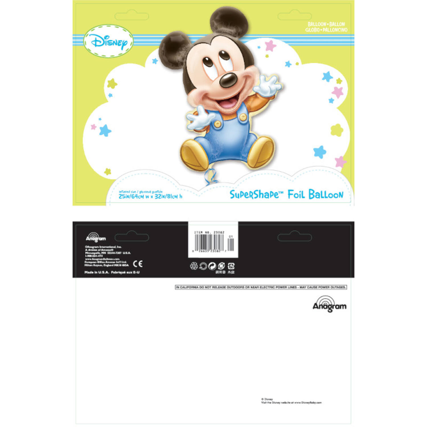 Foil Balloon - Shape - Baby Mickey Mouse