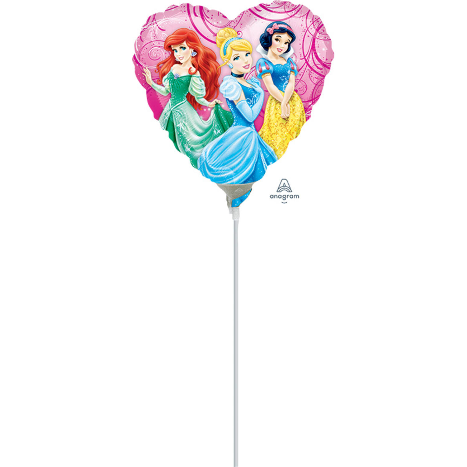 Foil Balloon – Mini Shape – Heart – Disney Princesses – 23 cm