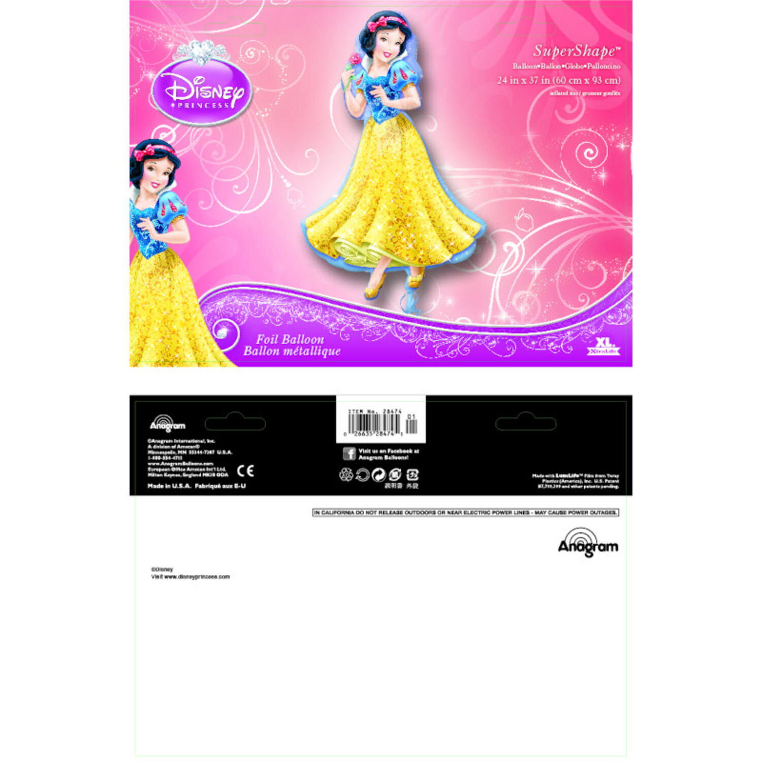 Foil Balloon – Shape – Snow White – 60 x 93 cm