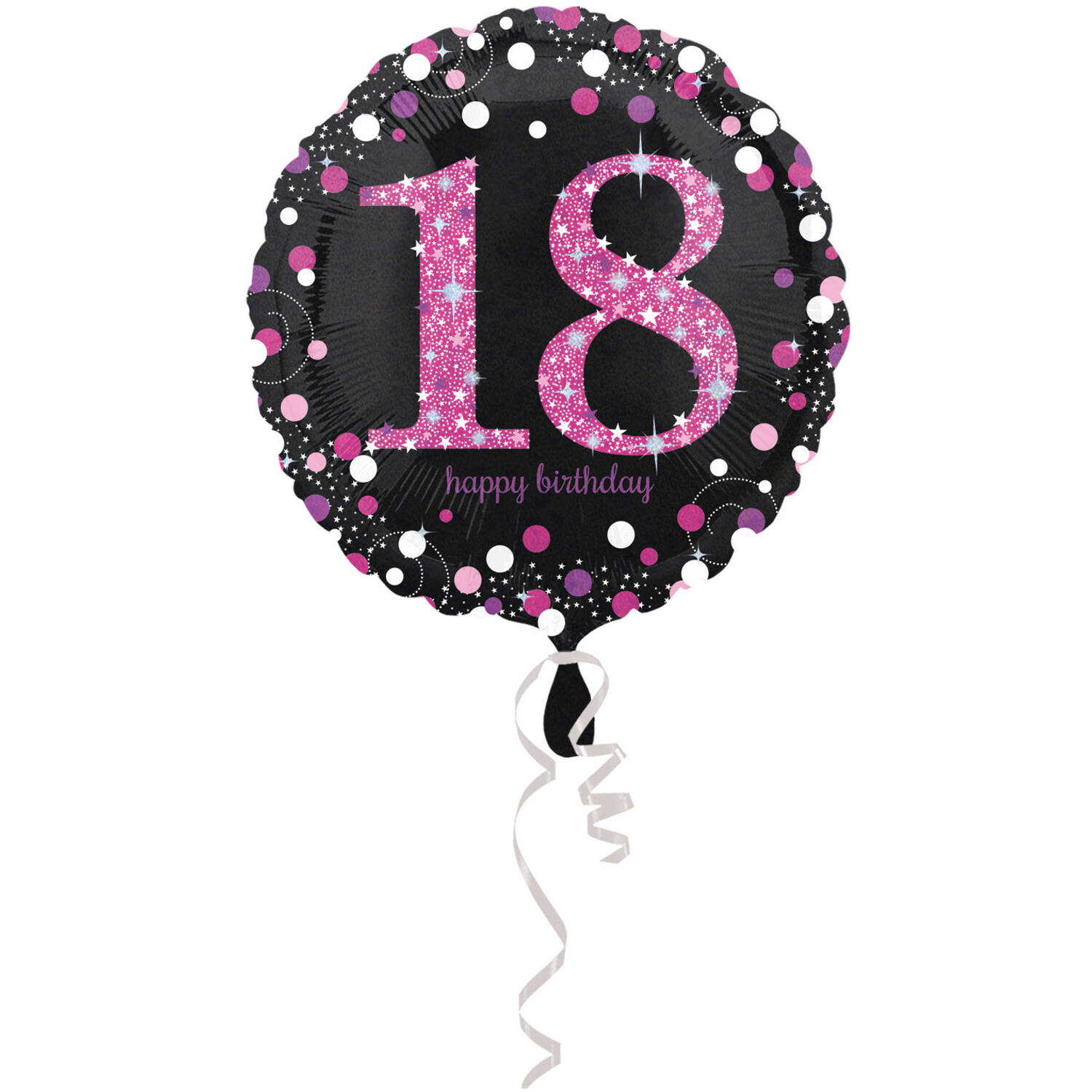 Standard Holographic Celebration 18 Foil Balloon S55 Packaged 45 cm