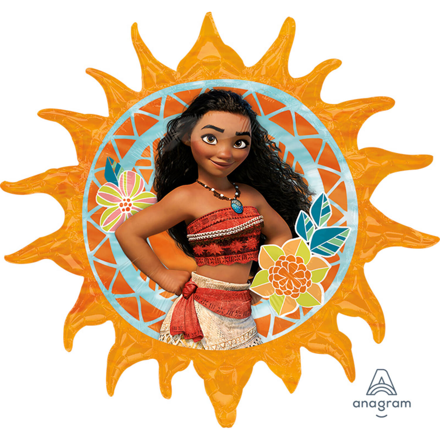 Foil Balloon - Shape - Sun - Moana - 71 x 73 cm