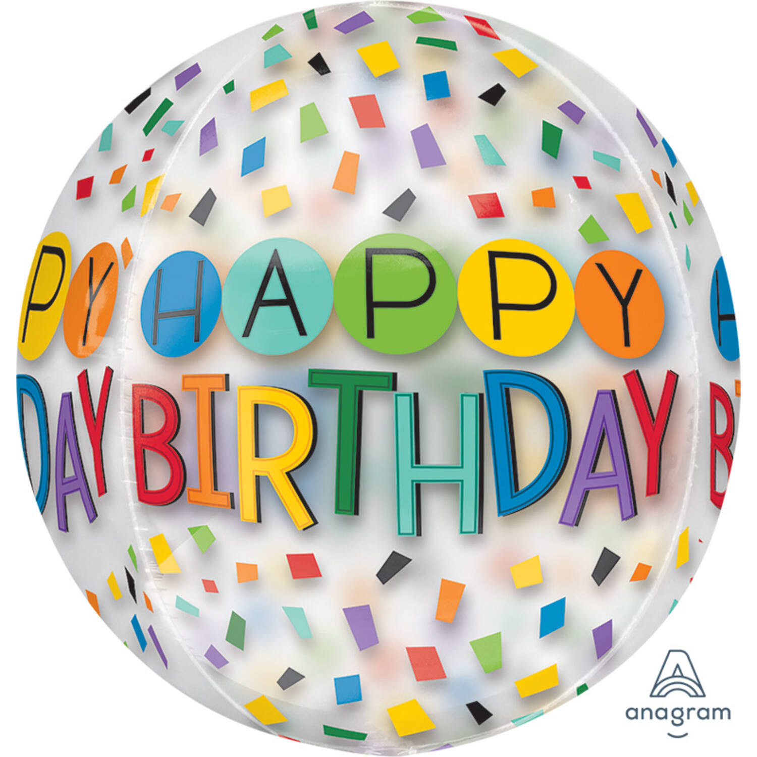 Orbz® - "HAPPY BIRTHDAY" colourful - 38 x 40 cm