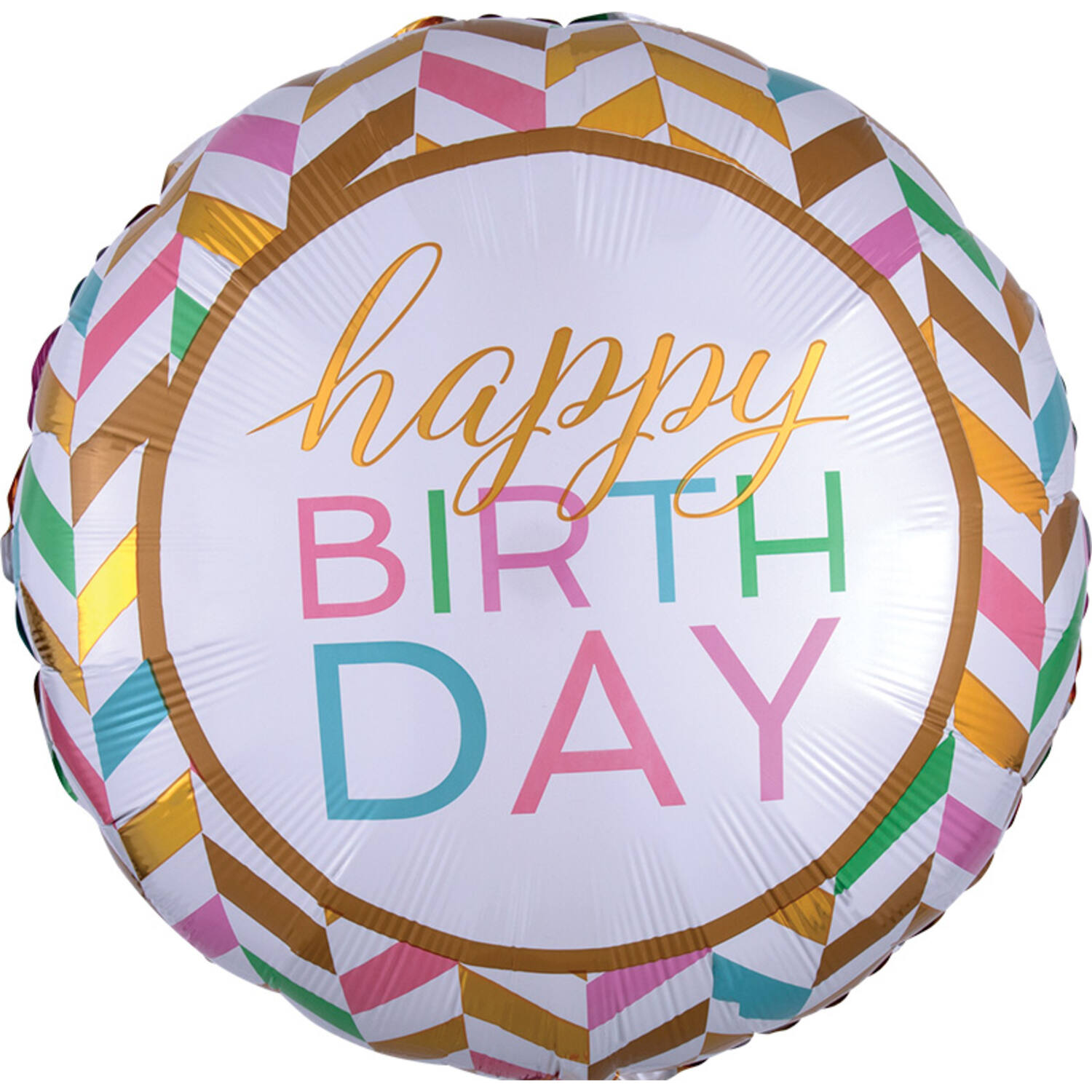 Foil Balloon - Jumbo - "Happy BIRTHDAY Pastel Celebration" - 71 x 71 cm