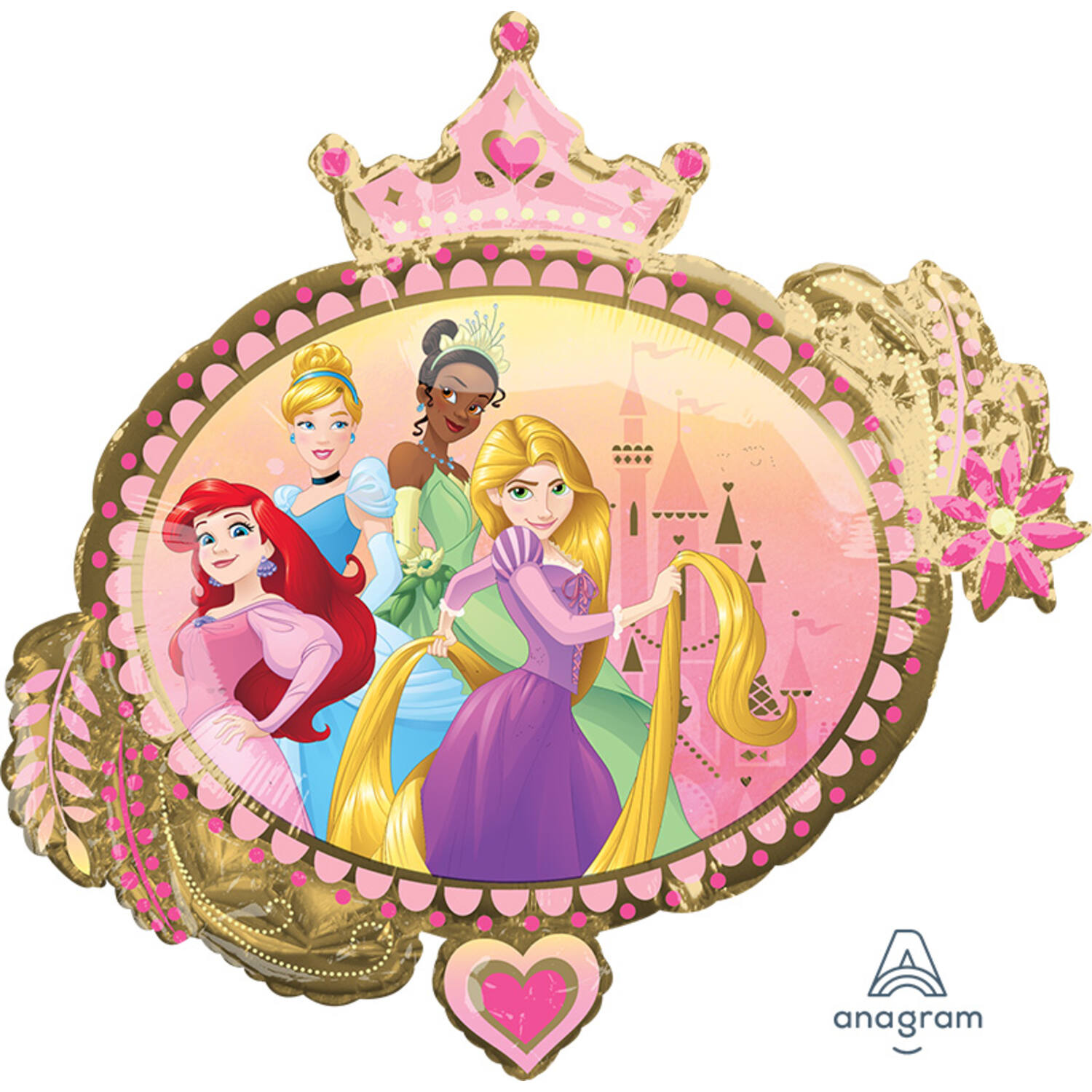 Foil Balloon - Shape - Princess One Upon a Time - 86 x 81 cm