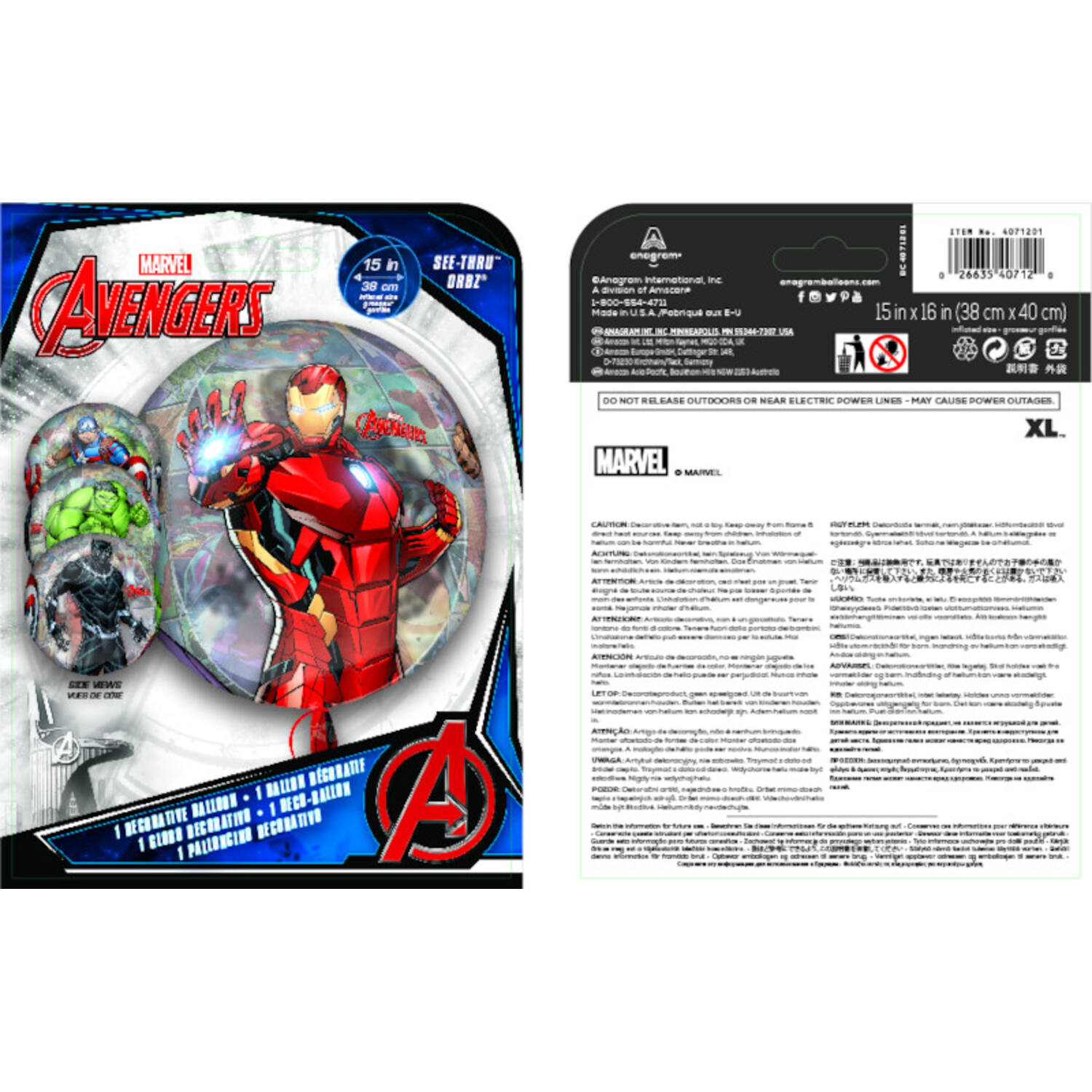 Orbz® - Avengers Power Unite - 38 x 40 cm