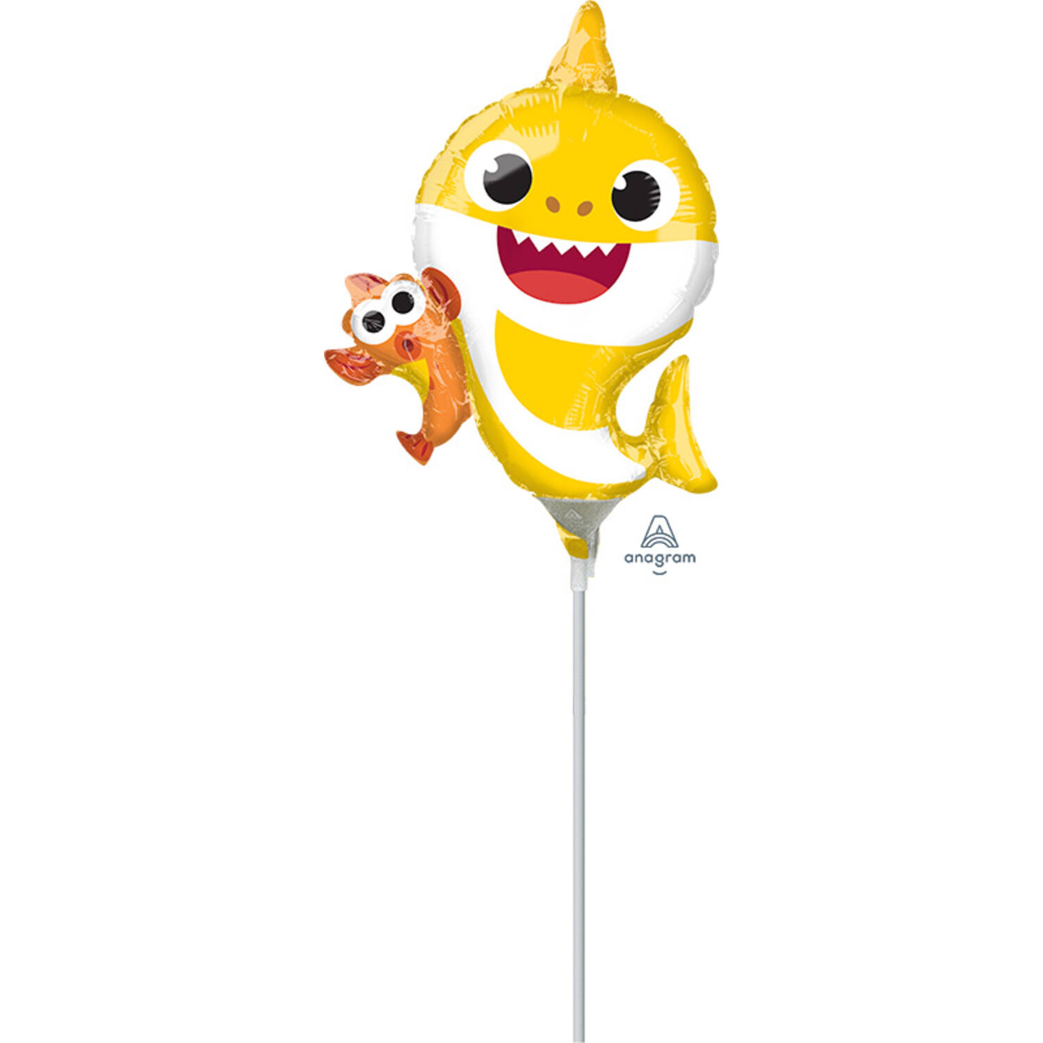 Foil Balloon - Mini Shape - Baby Shark - Yellow - 23 cm