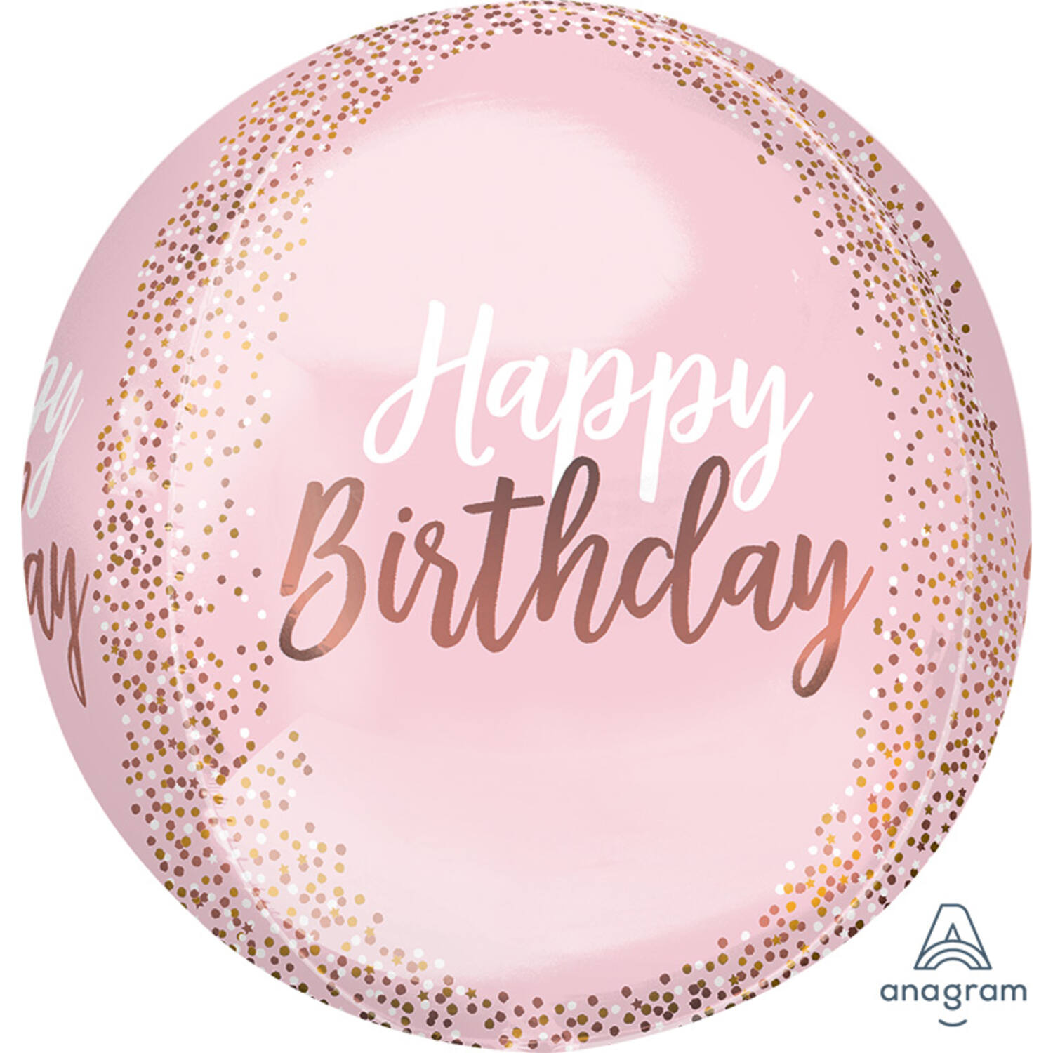 Orbz® - "Happy Birthday" - Pastel Pink - 38 x 40 cm
