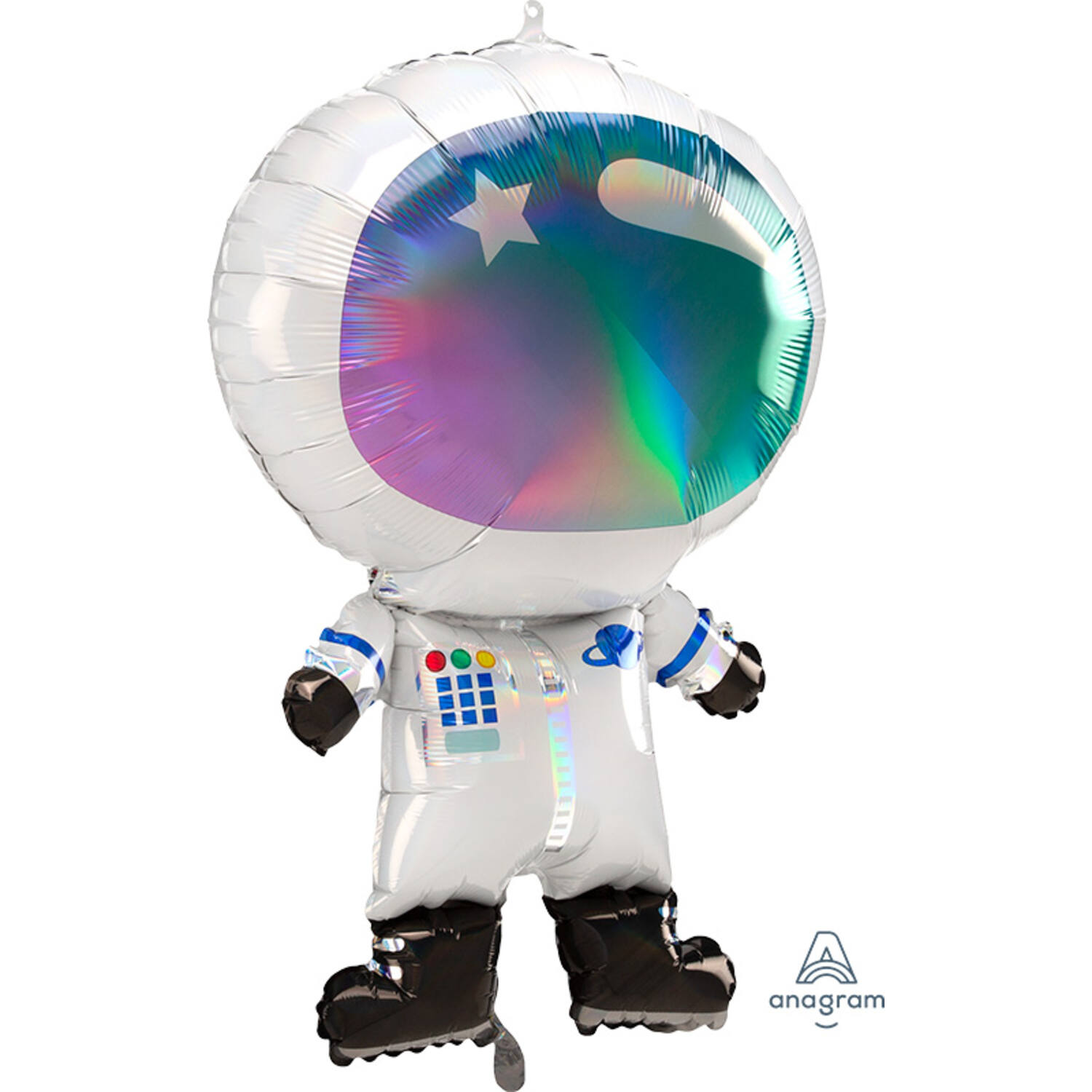 Foil Balloon - Shape - Astronaut - Holographic Iridescent - 50 x 76 cm