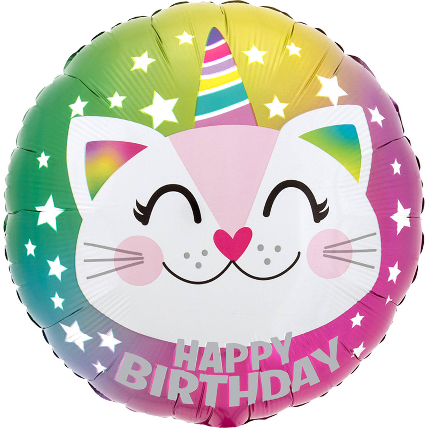 Foil Balloon - "HAPPY BIRTHDAY" - Caticorn - 45 cm