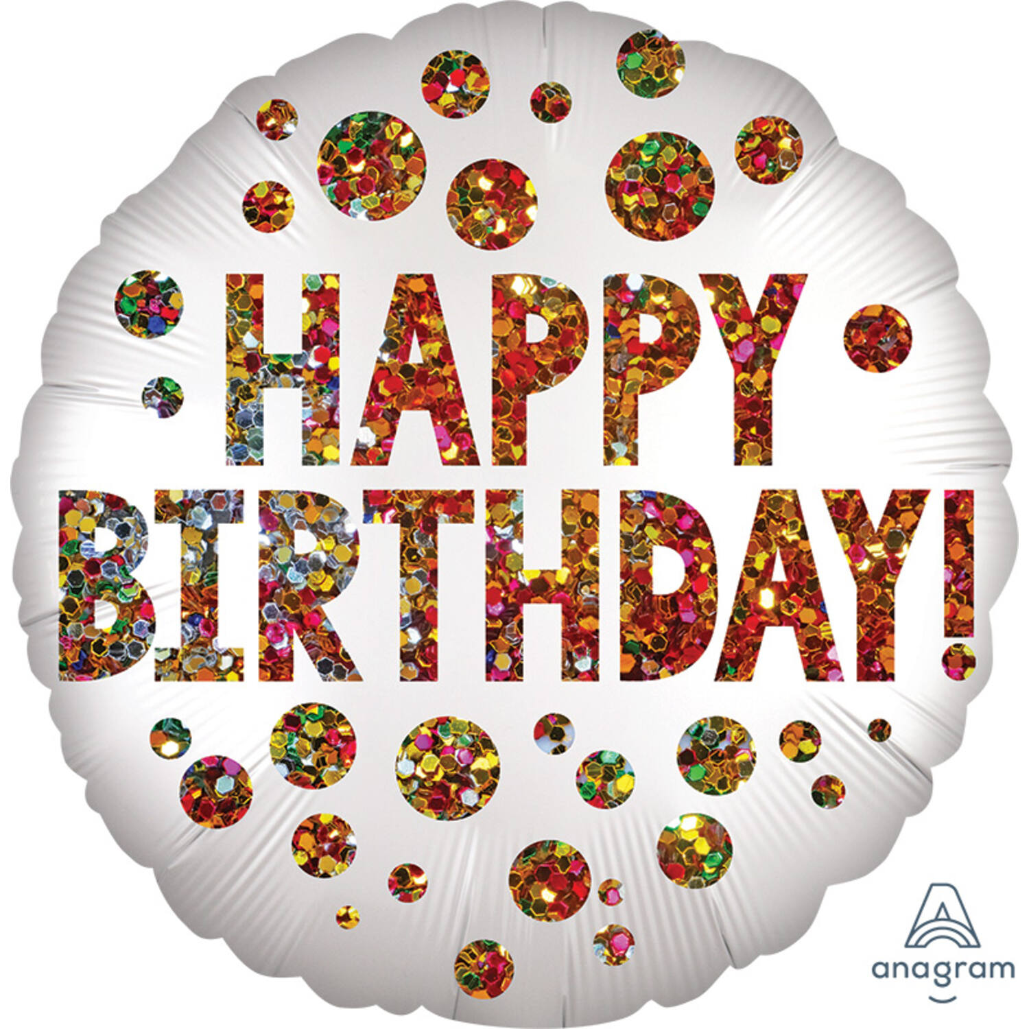 18in/45cm Satin Birthday Sequins