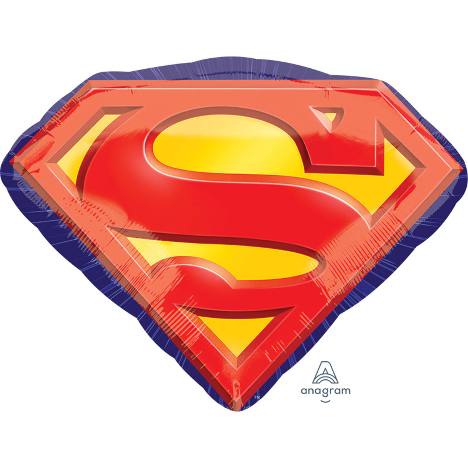 Foil Balloon - Shape - Superman Emblem - 66 x 50 cm