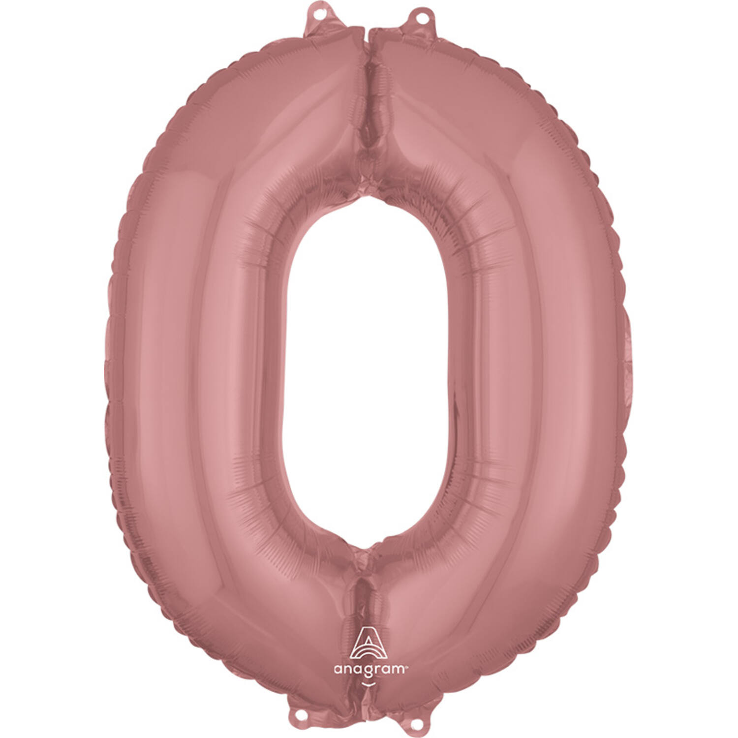 Foil Balloon - Number - 0 - Rose Gold - 51 x 66 cm