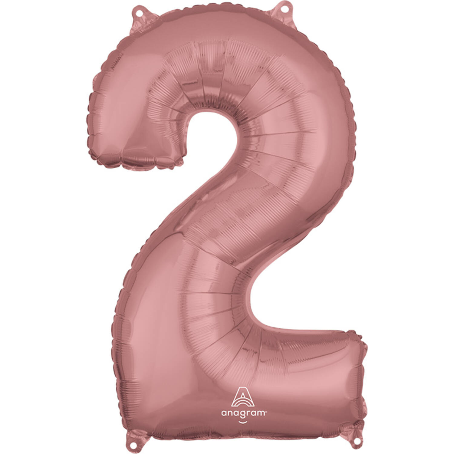 Foil Balloon - Number - 2 - Rose Gold - 43 x 66 cm