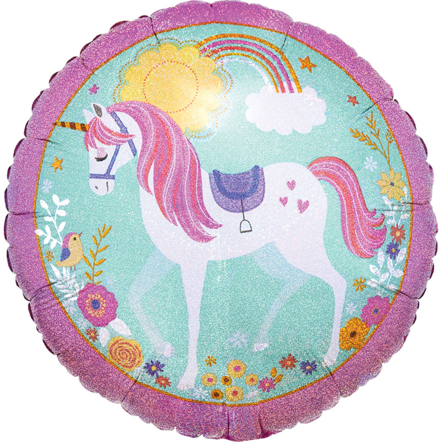 Foil Balloon - Magical "BELIEVE IN UNICORNS" - 45 cm