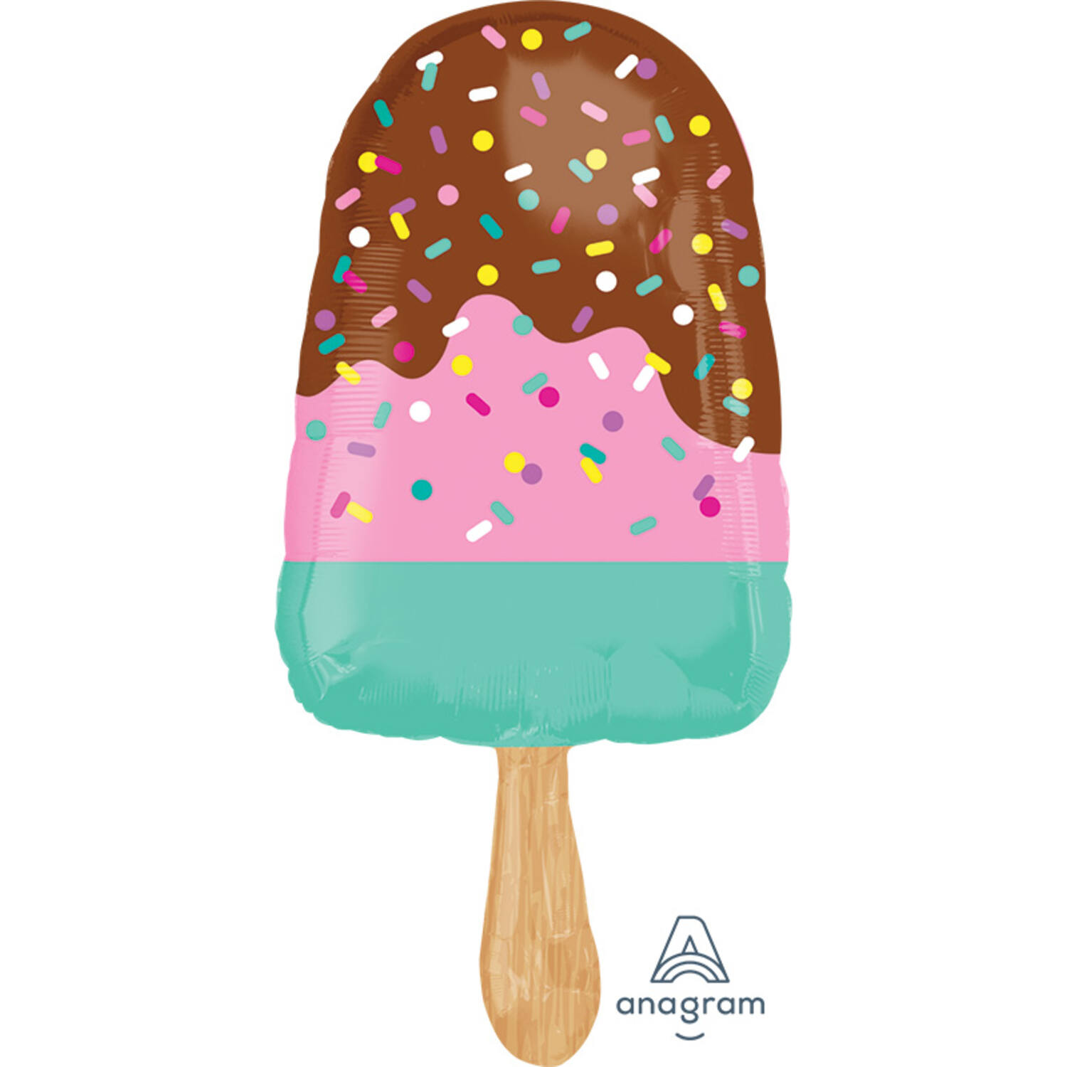 Foil Balloon - Shape - Happy Ice Cream Bar - 43 x 88 cm