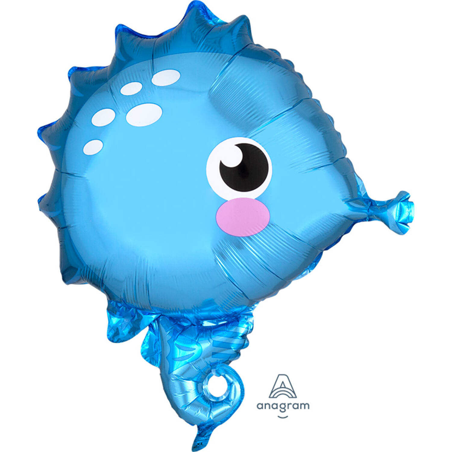 Foil Balloon - Shape - Seahorse - Blue - 48 x 53 cm