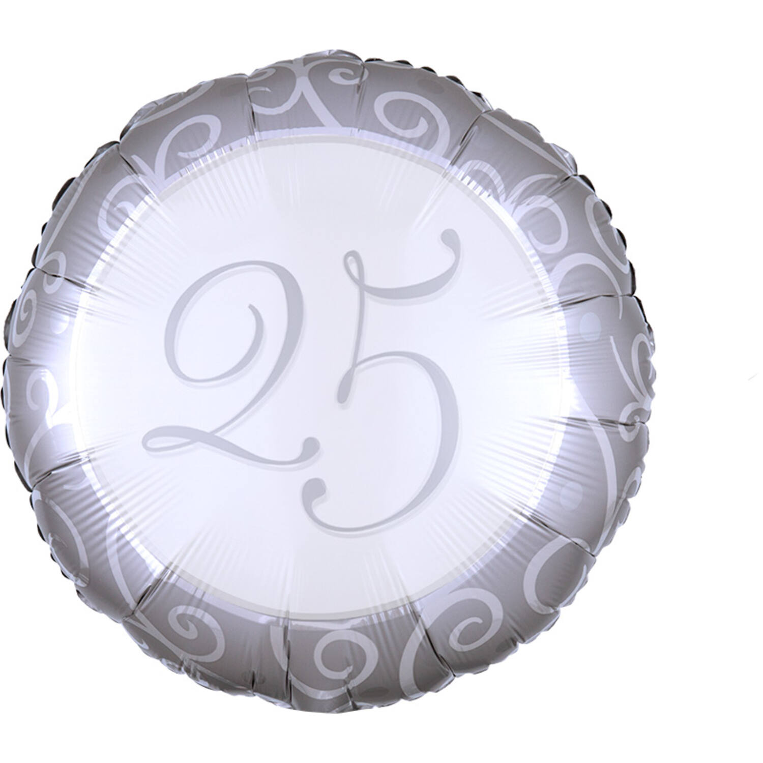 Foil Balloon - "25" - Anniversary - Silver - 45 cm