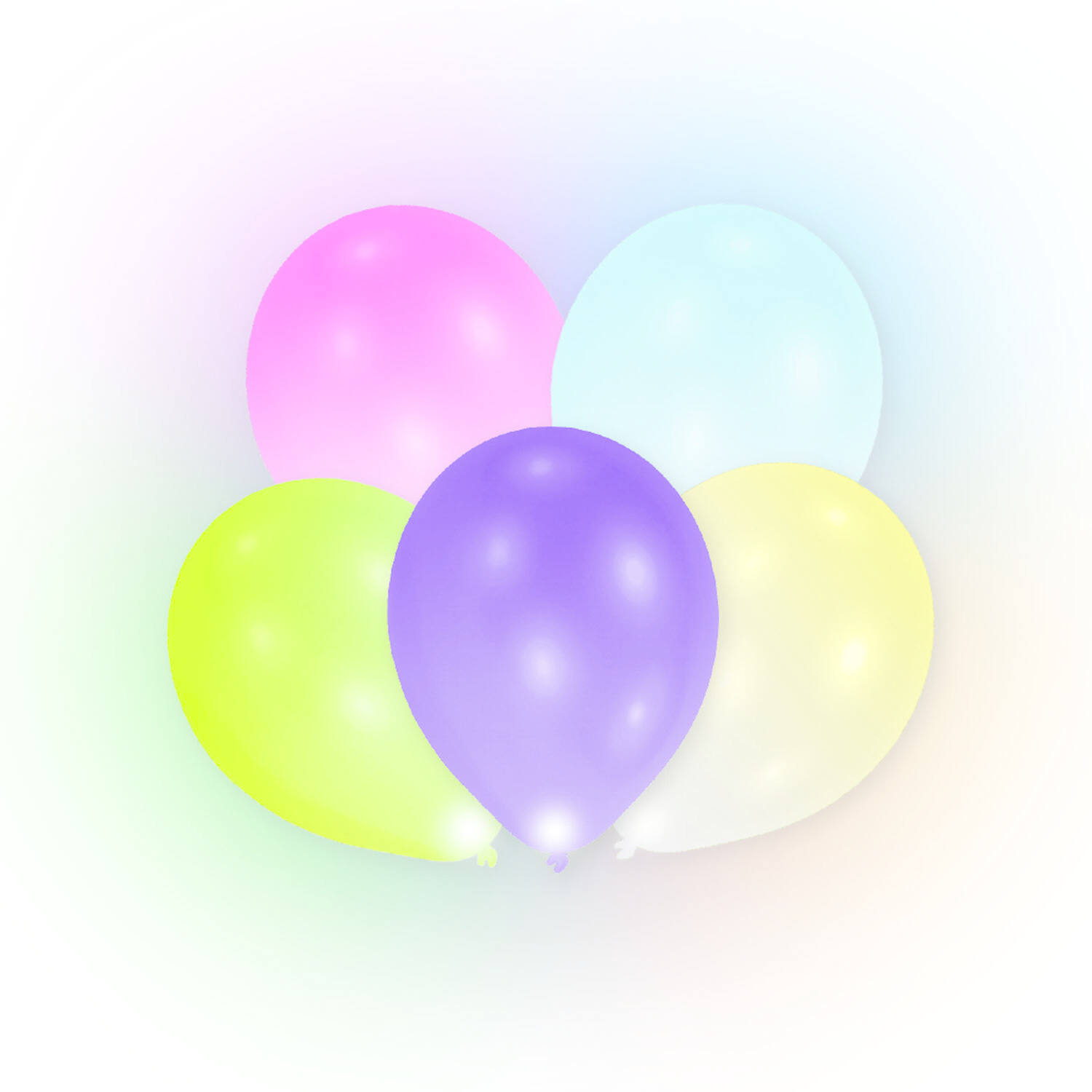 12 Latex Balloons LED assorted 27.5 cm /11"