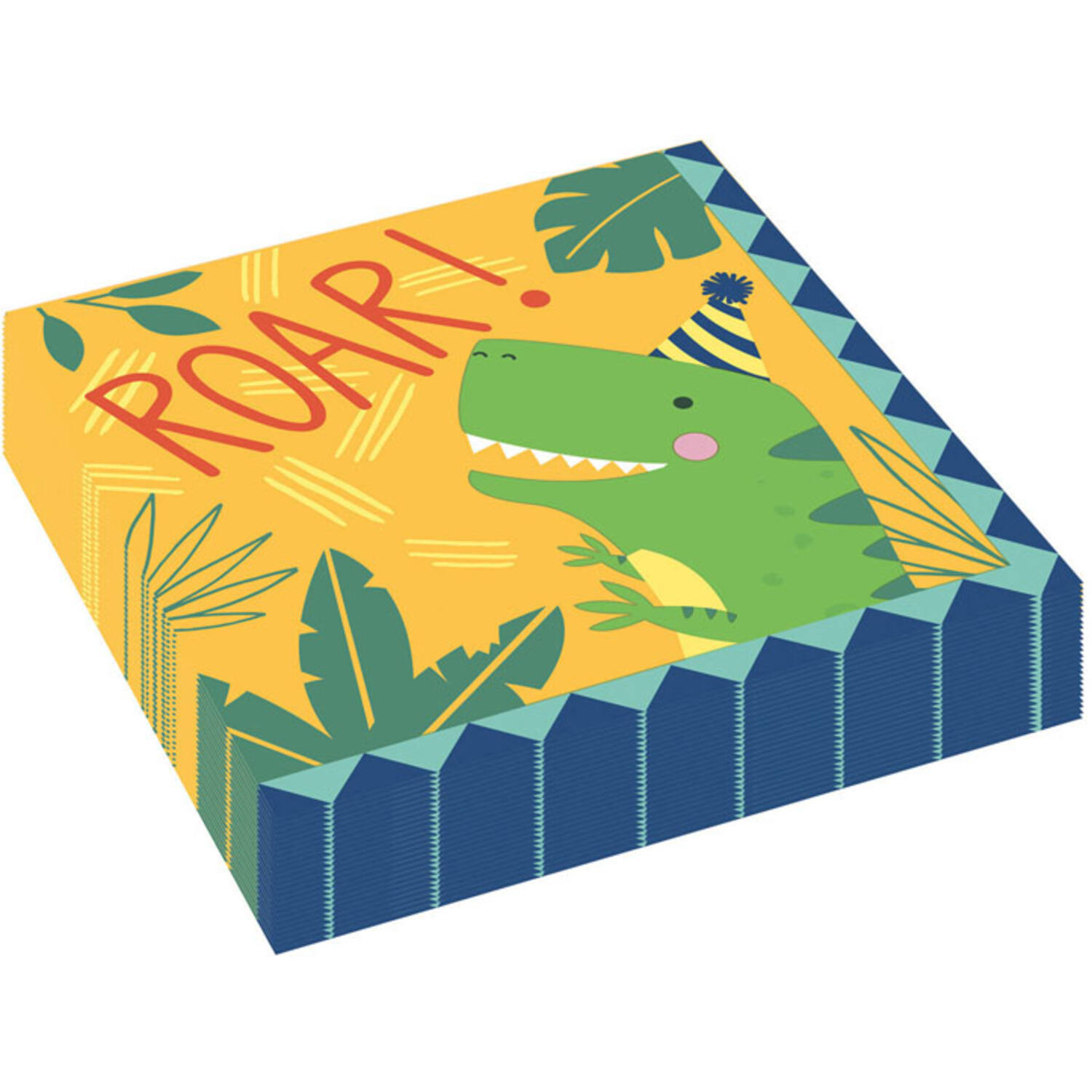 16 Lunch Napkins Dino-Mite 33 x 33 cm