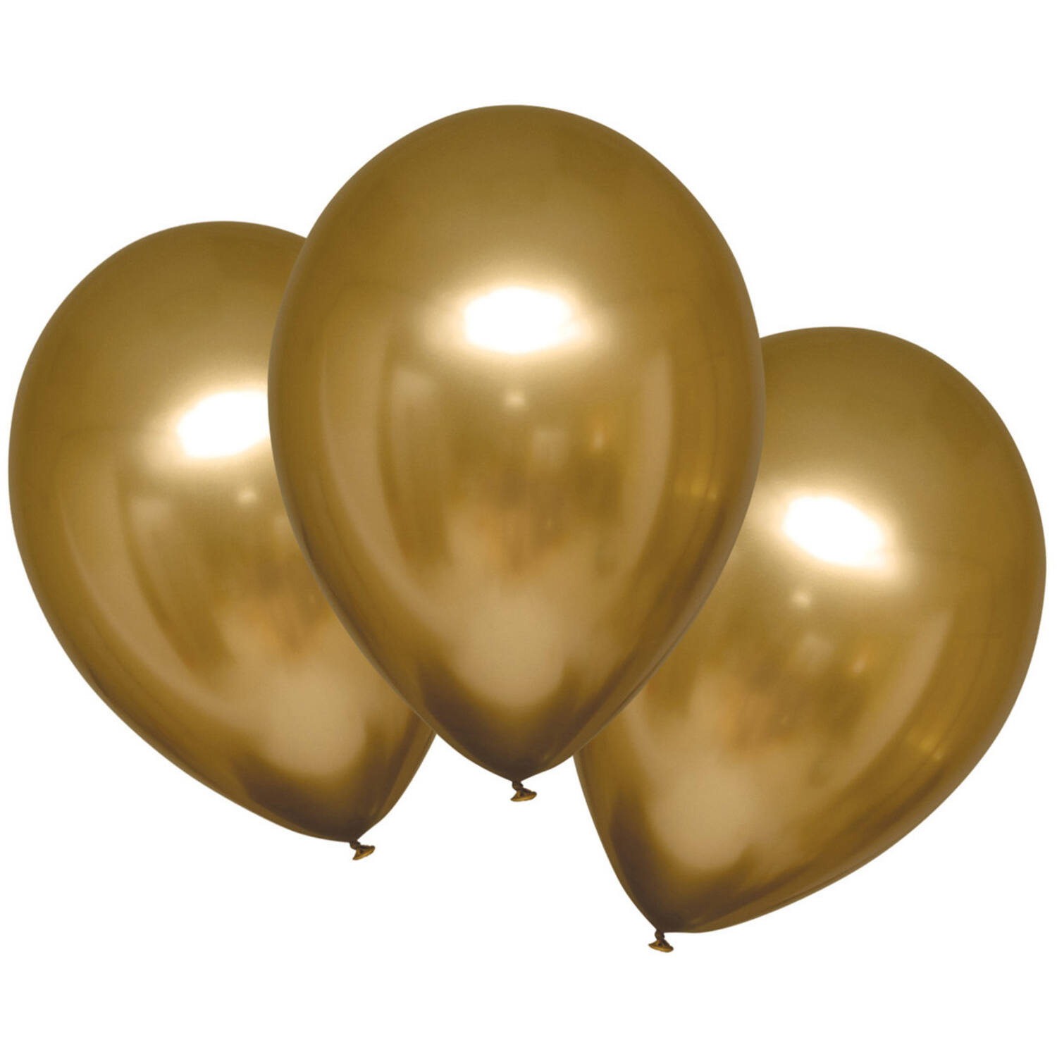 6 Latex Balloons Satin Luxe Gold Sateen 27.5cm/11"