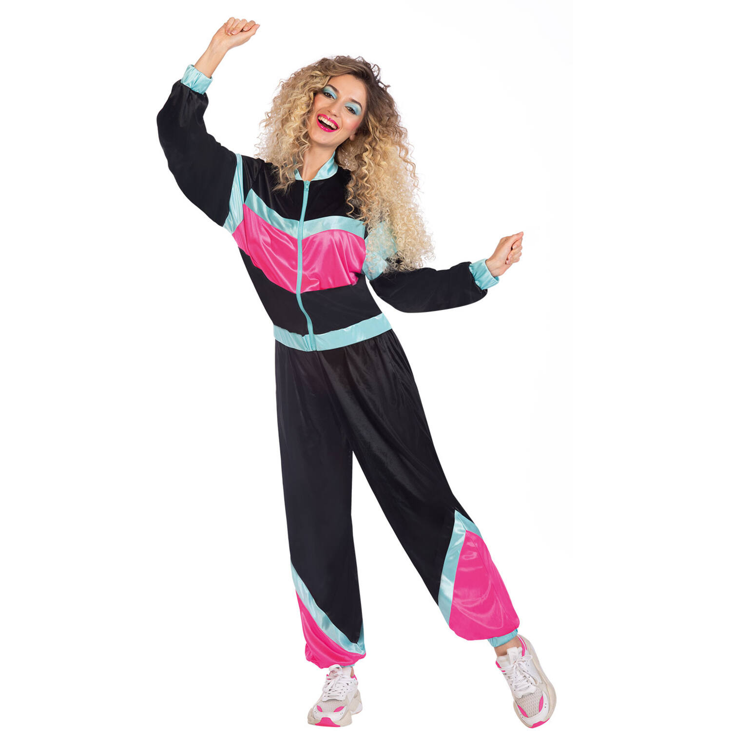 Adult Costume 80s Shell Suit Black Size S 