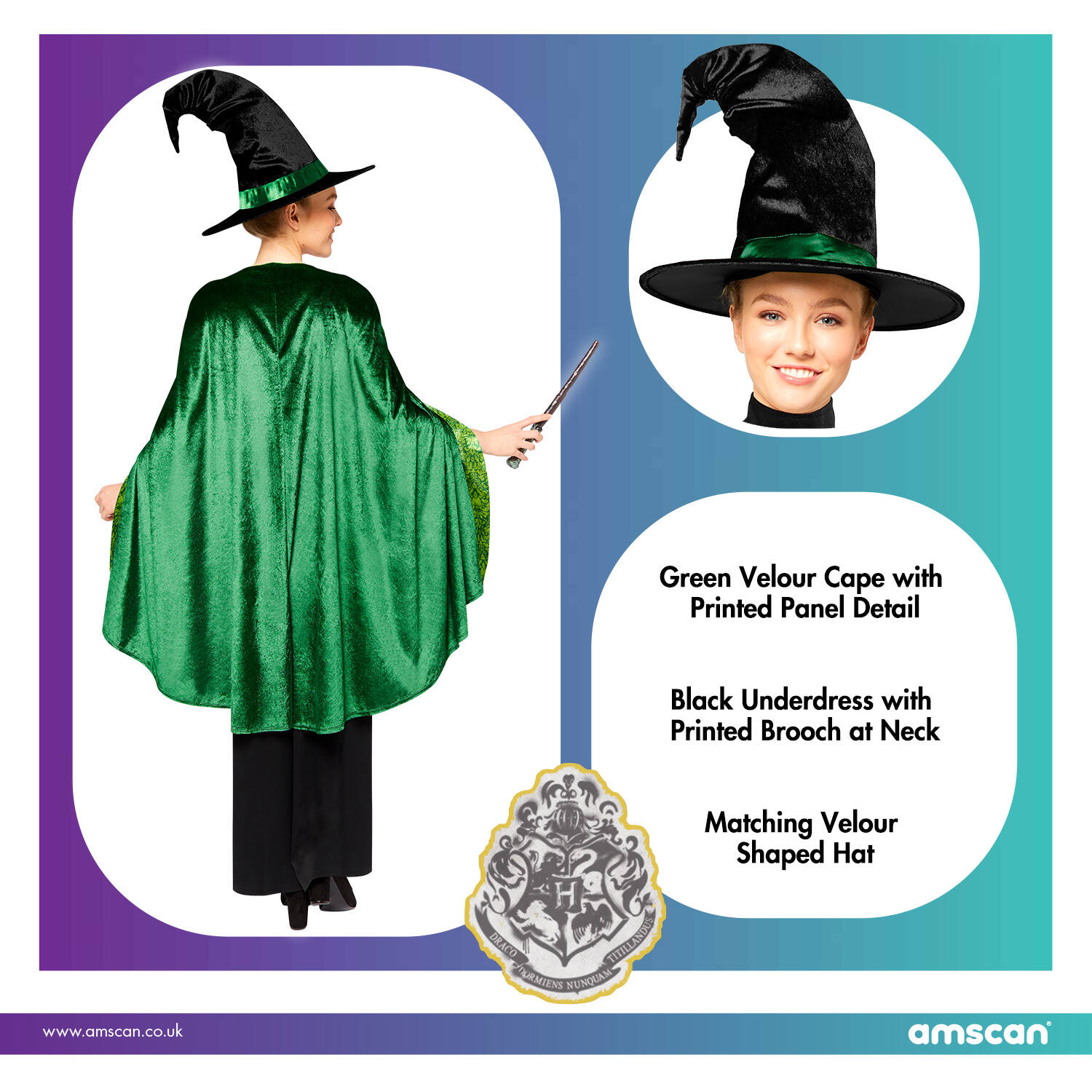 Adult Costume Professor McGonagall Size M