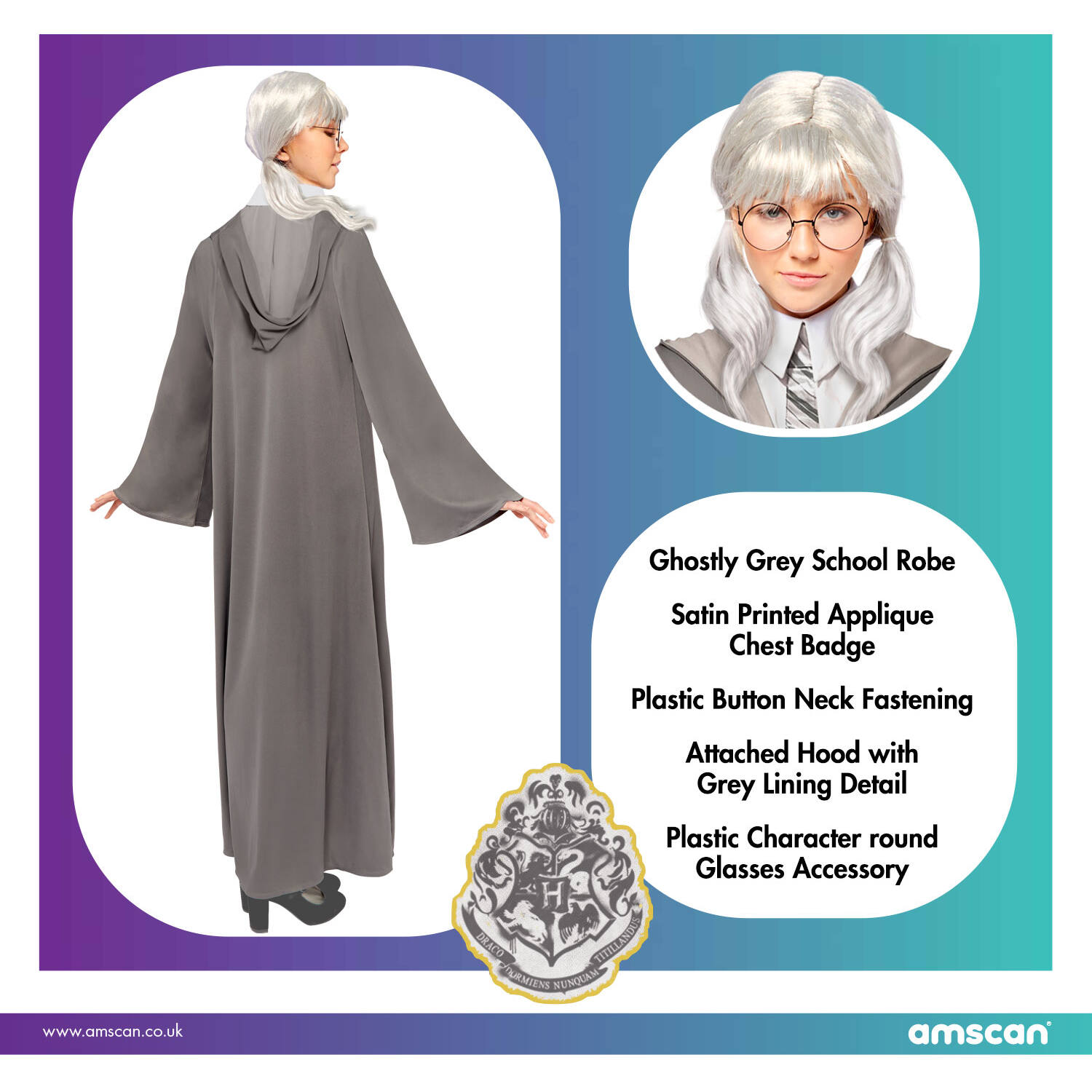 Adult Costume Moaning Myrtle Size M