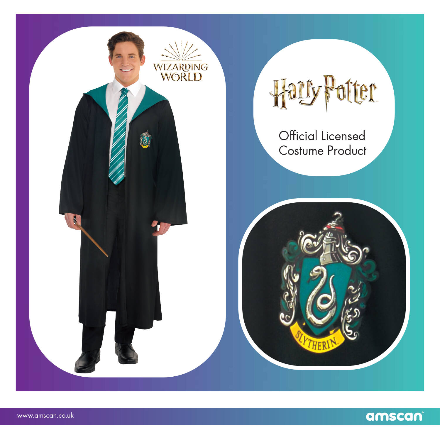Adult Costume Slytherin       Schoolrobe Size Plus
