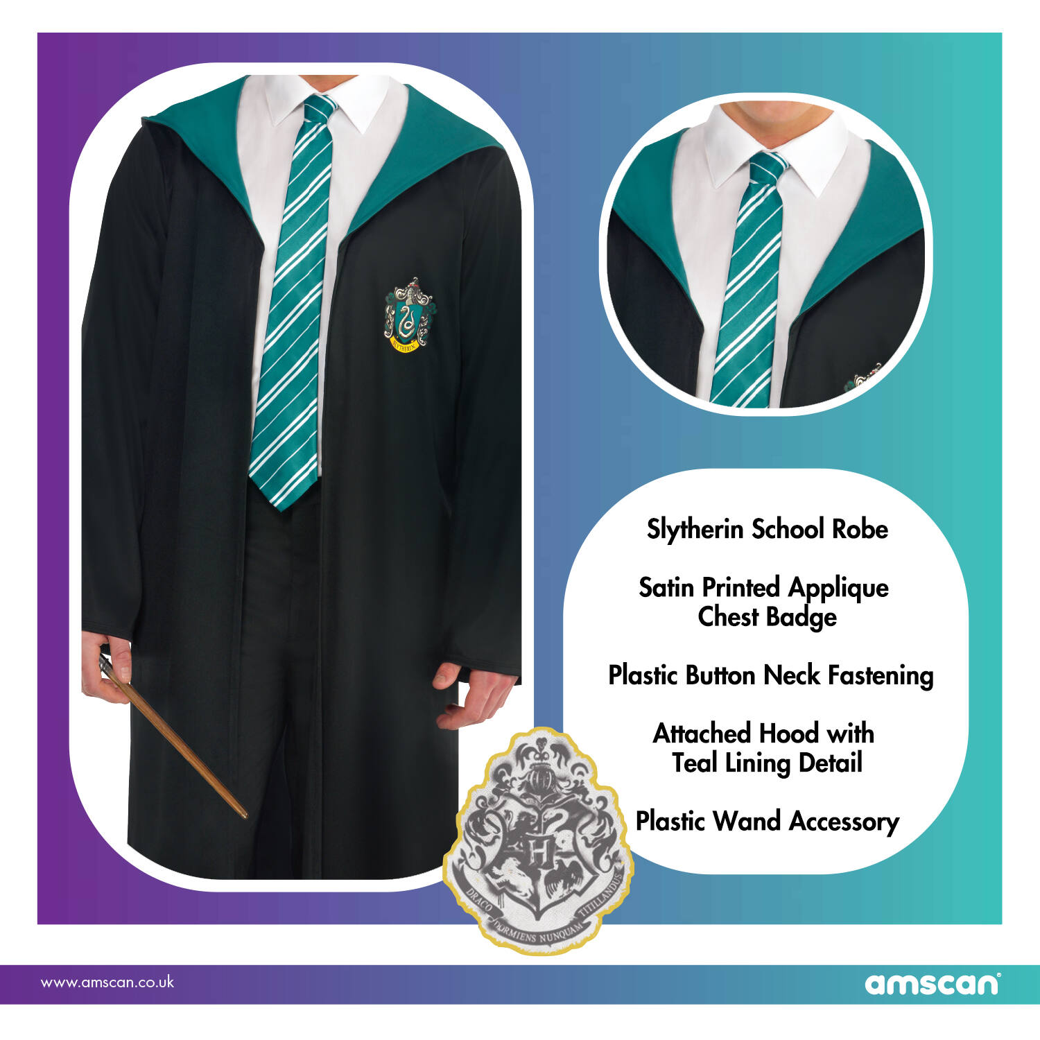Adult Costume Slytherin       Schoolrobe Size Plus