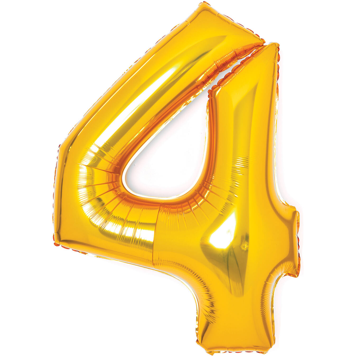Medium Number 4 Gold Foil Balloon N26 Packaged 74 cm x 51 cm