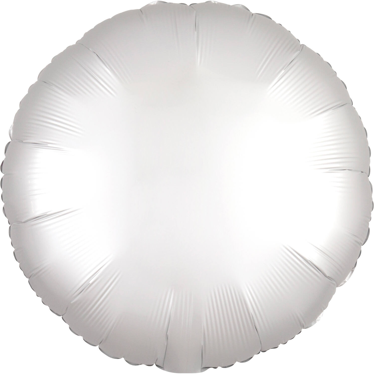 Standard Silk Lustre White Round Foil Balloon C16 Packaged 43 cm