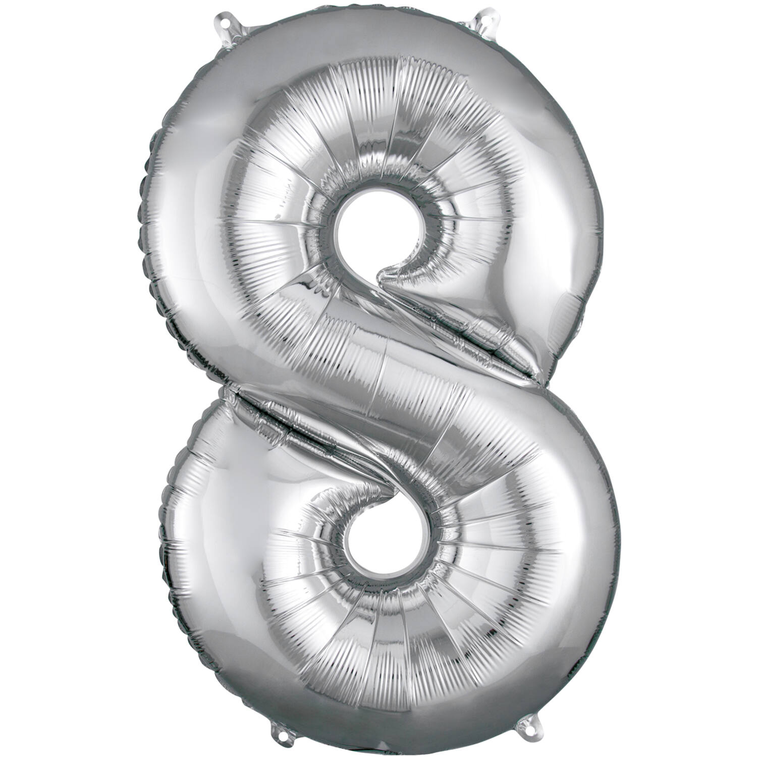 34in/86cm Number 8 Silver