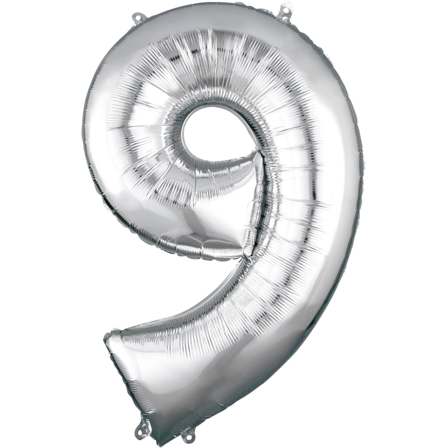 34in/86cm Number 9 Silver