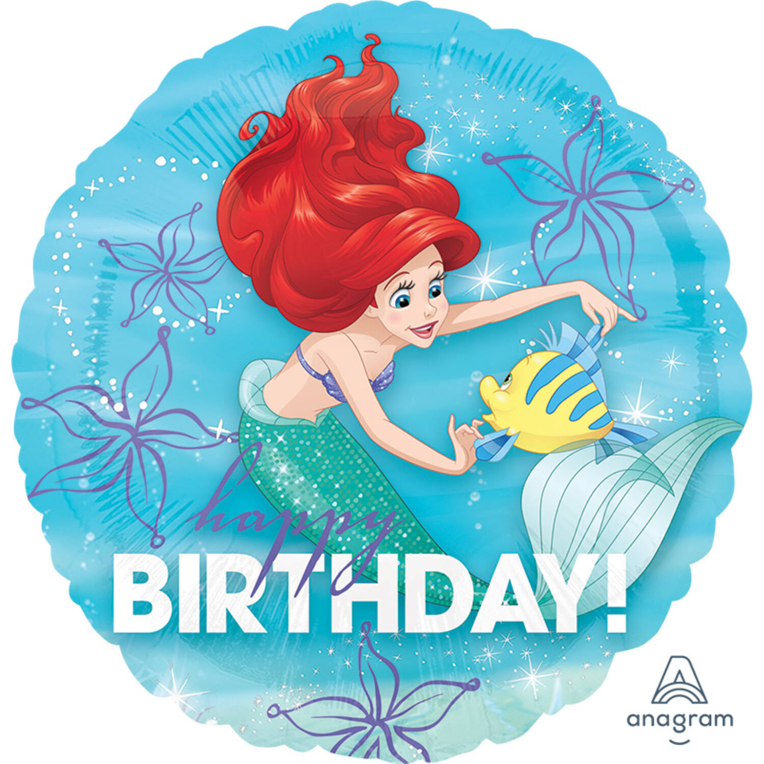 18in/45cm Ariel Dream Big Happy Bday