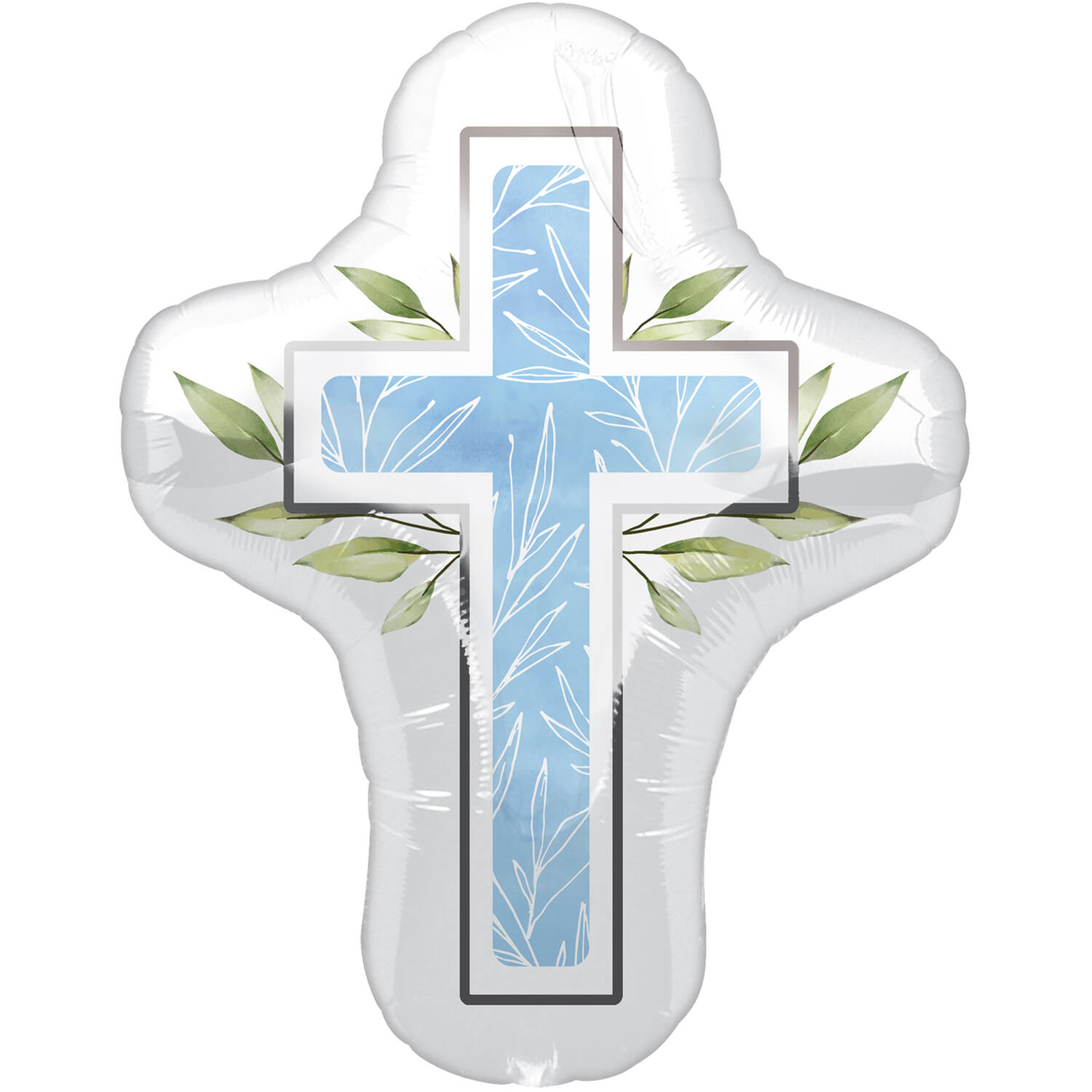 XL Foil Balloon - Shape My First Communion - Blue