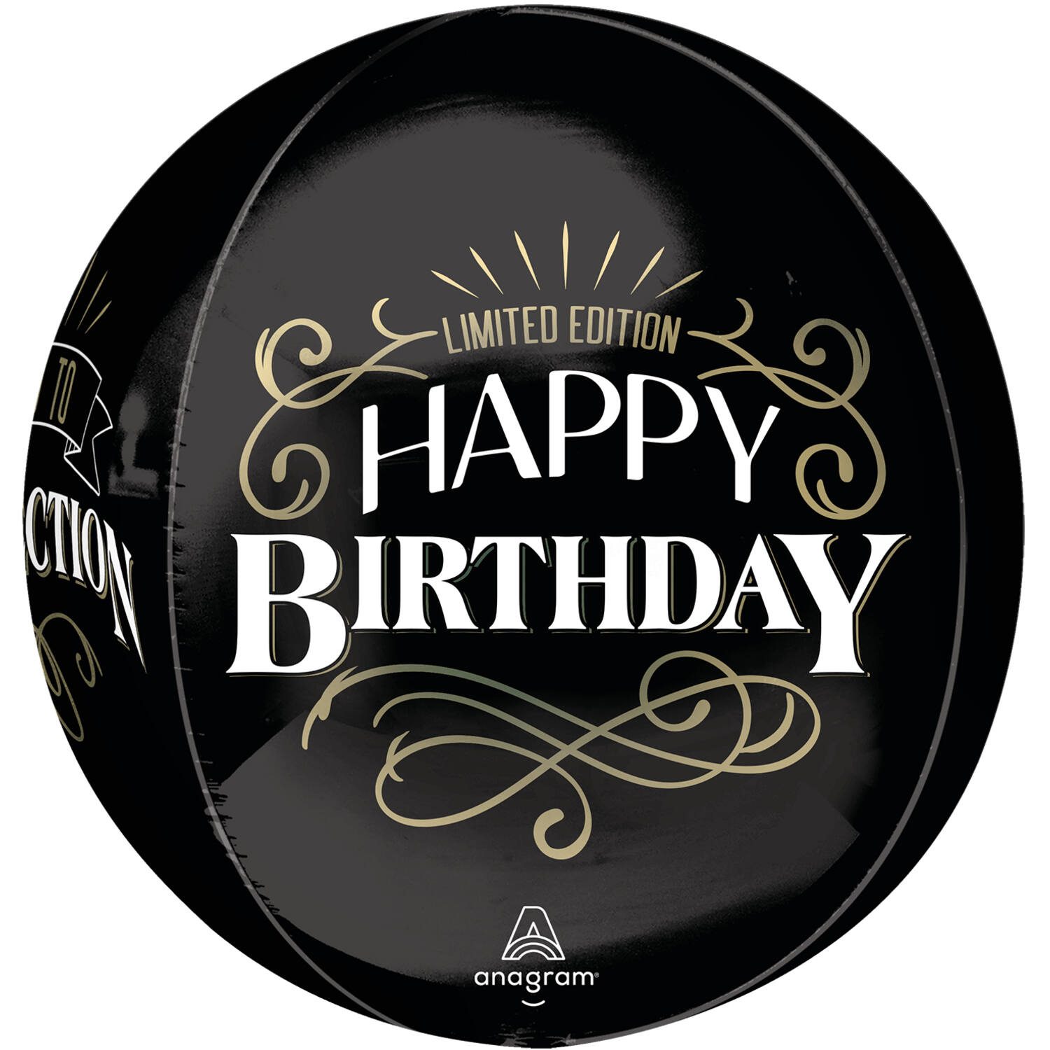 Orbz® - "LIMITED EDITION HAPPY BIRTHDAY" - Black - 38 x 40 cm