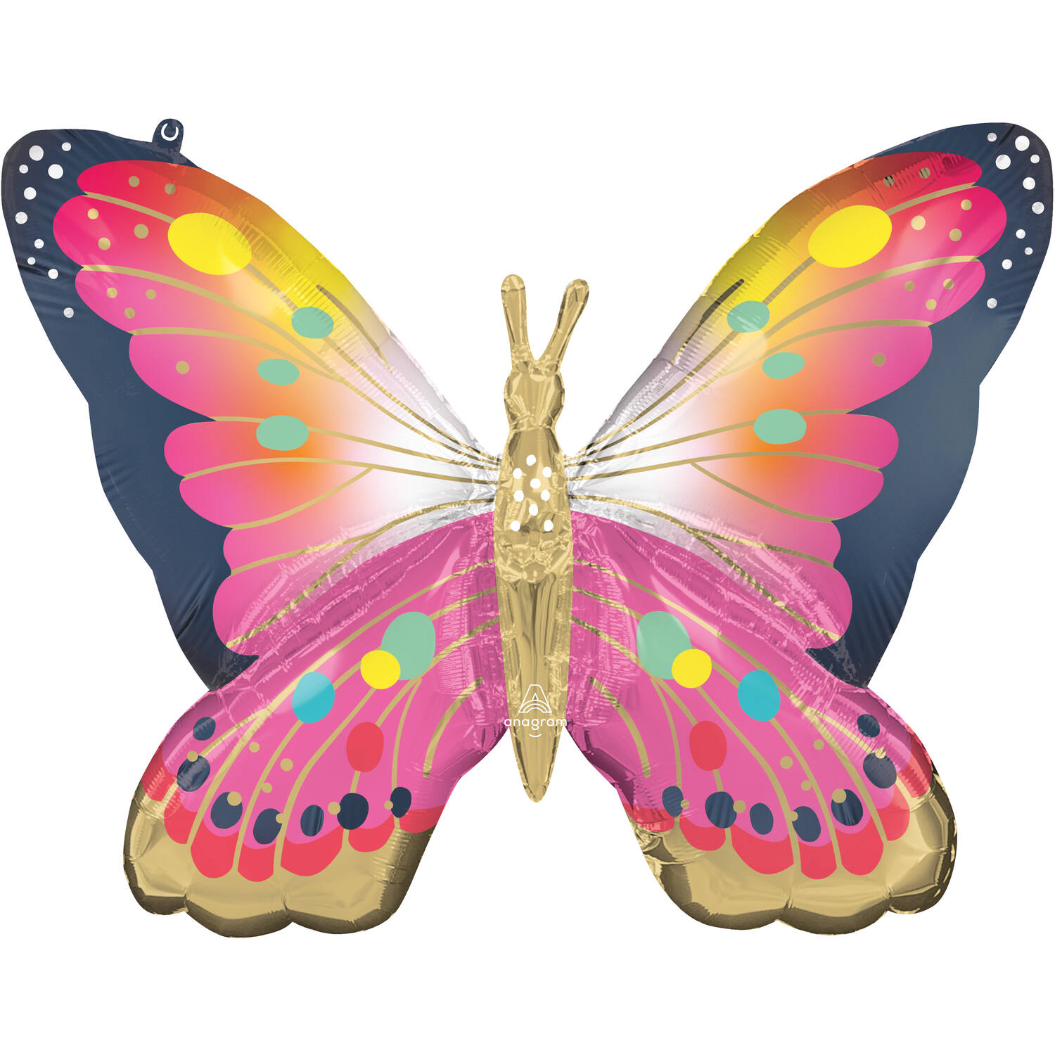 Foil Balloon - Shape Pink Butterfly - Satin