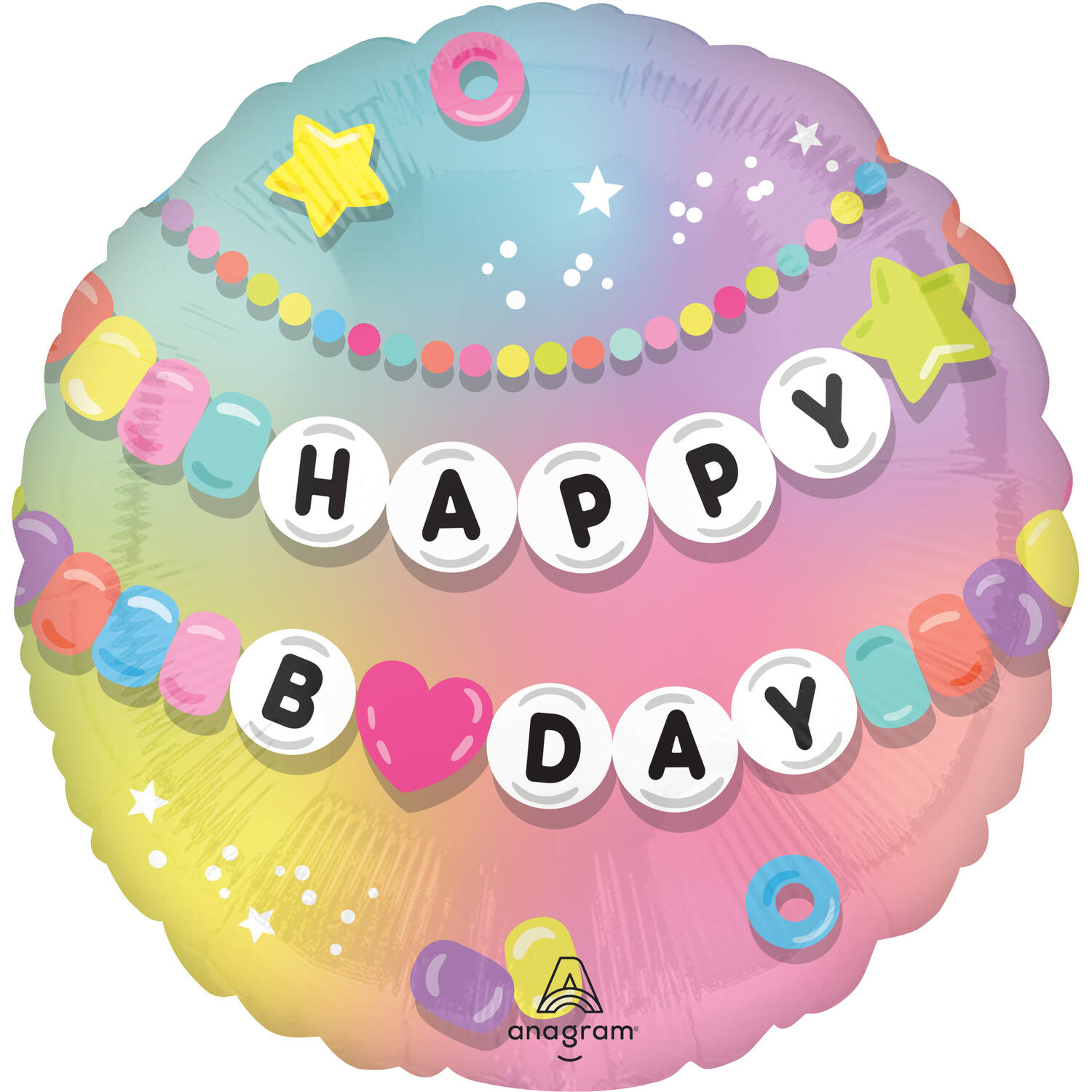 Foil Balloon - "HAPPY B*DAY" - Friendship - 45 cm