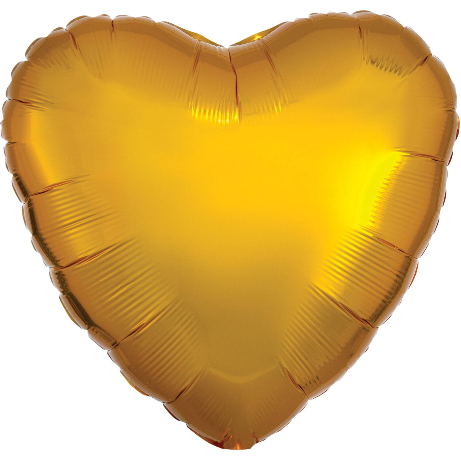 Standard Metallic Gold Heart Foil Balloon C16 Packaged 43 cm