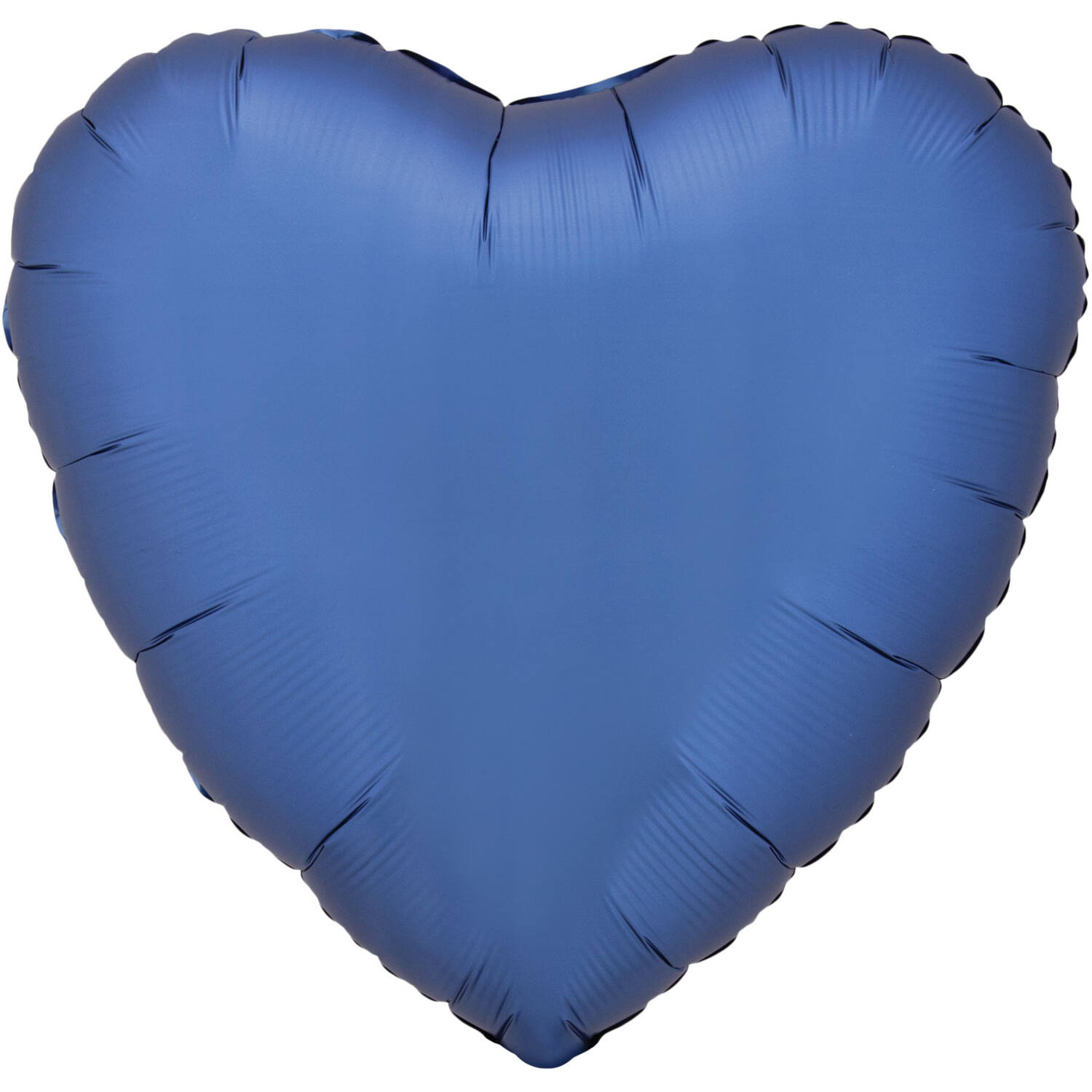 Standard Silk Lustre Azure Blue Heart Foil Balloon C16 Packaged 43 cm