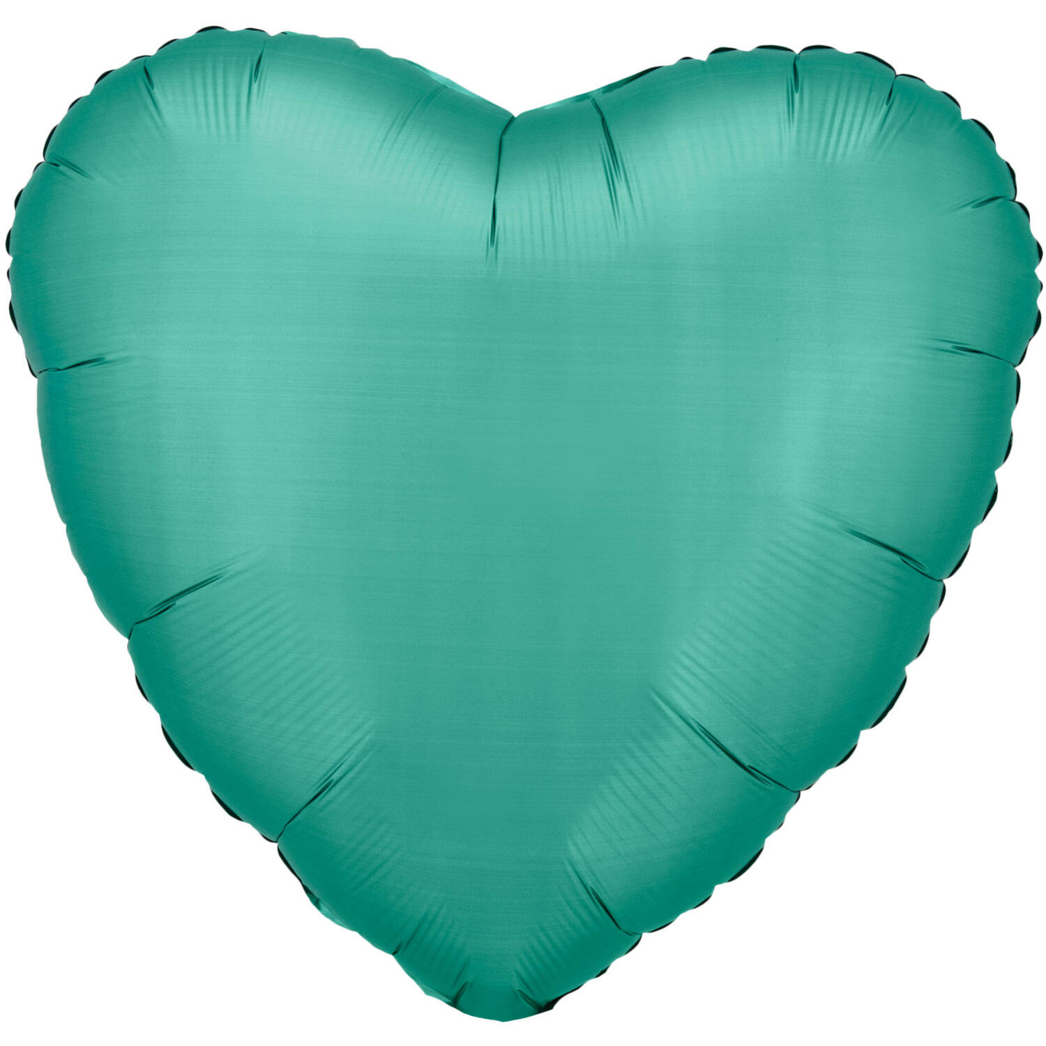 Standard Silk Lustre Jade Green Heart Foil Balloon C16 Packaged 43 cm