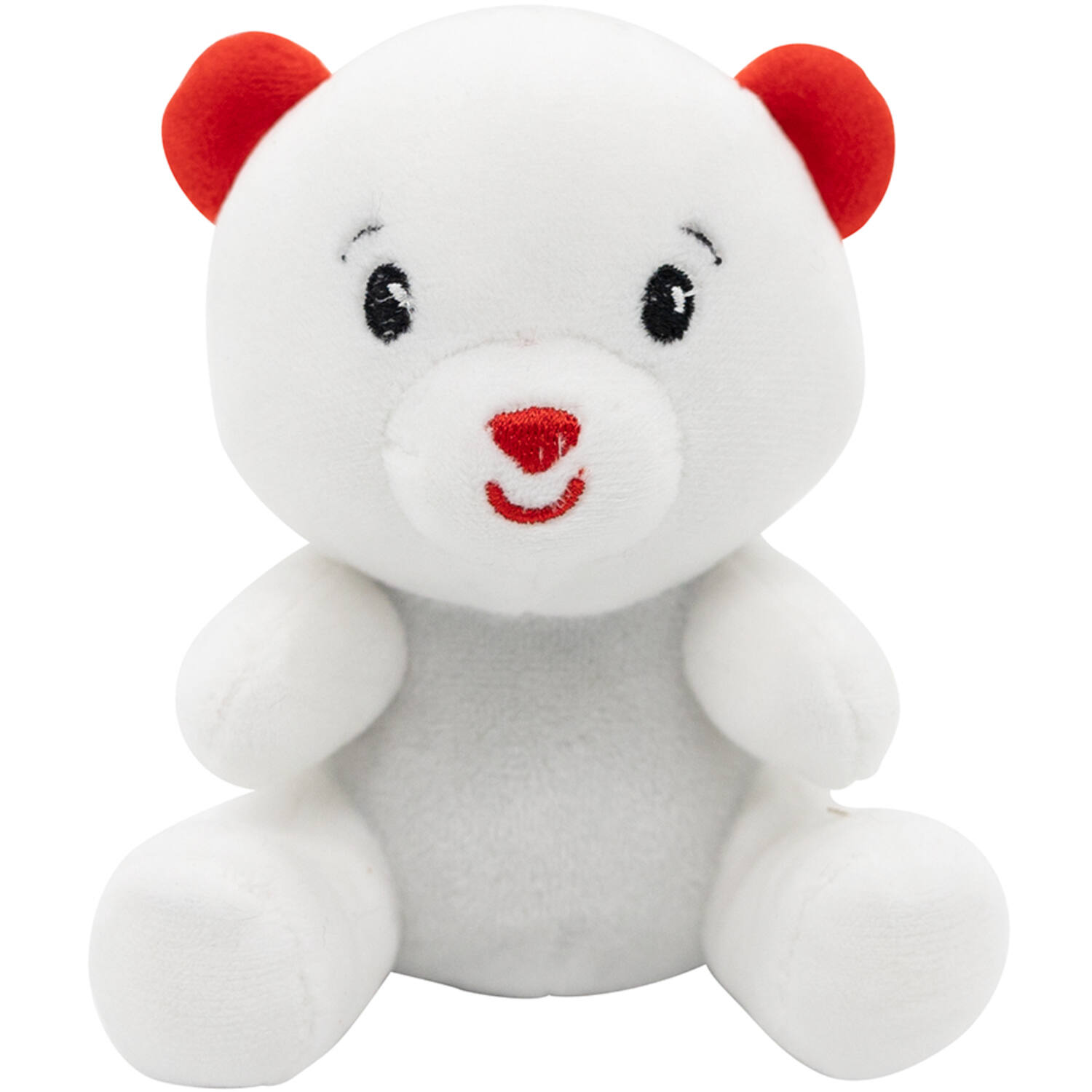 2-in-1 plush toy balloon weight polar bear with hook, 11cm, 90g