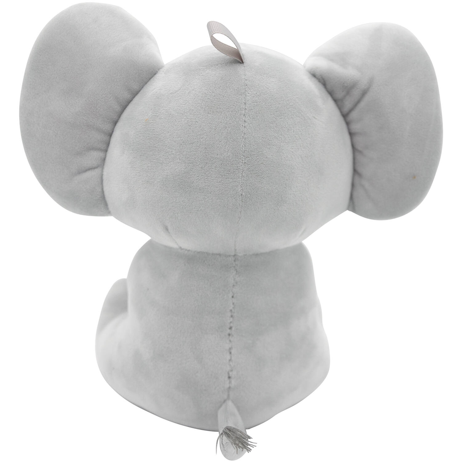 2-in-1 plush toy balloon weight elephant with pink ears, with loop, 21cm, 170g