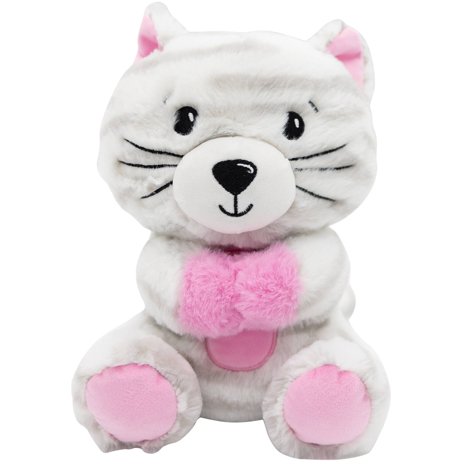 2-in-1 plush toy balloon weight cat with loop, 21cm, 170g