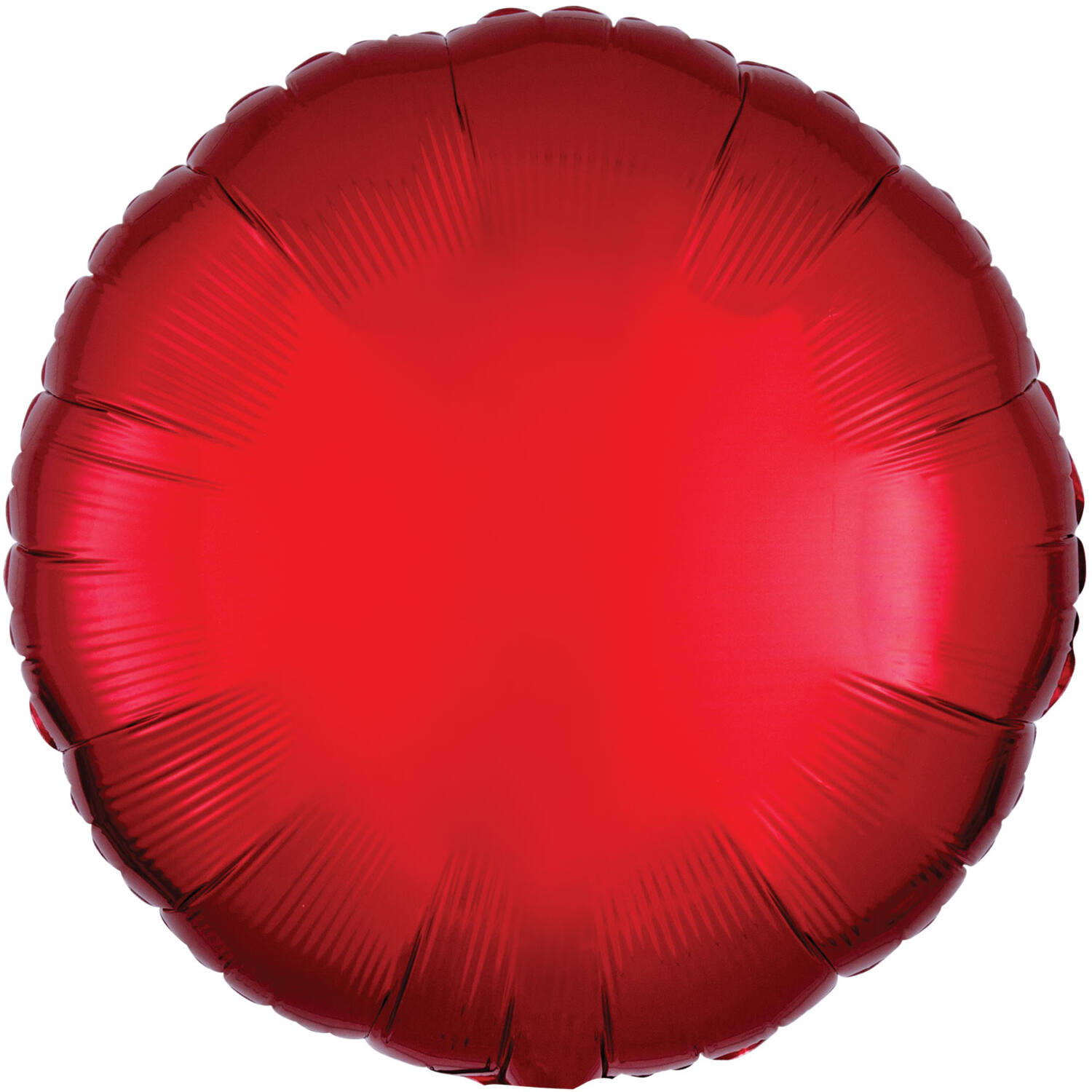 Standard Metallic Red Round Foil Balloon C16 Packaged 43 cm