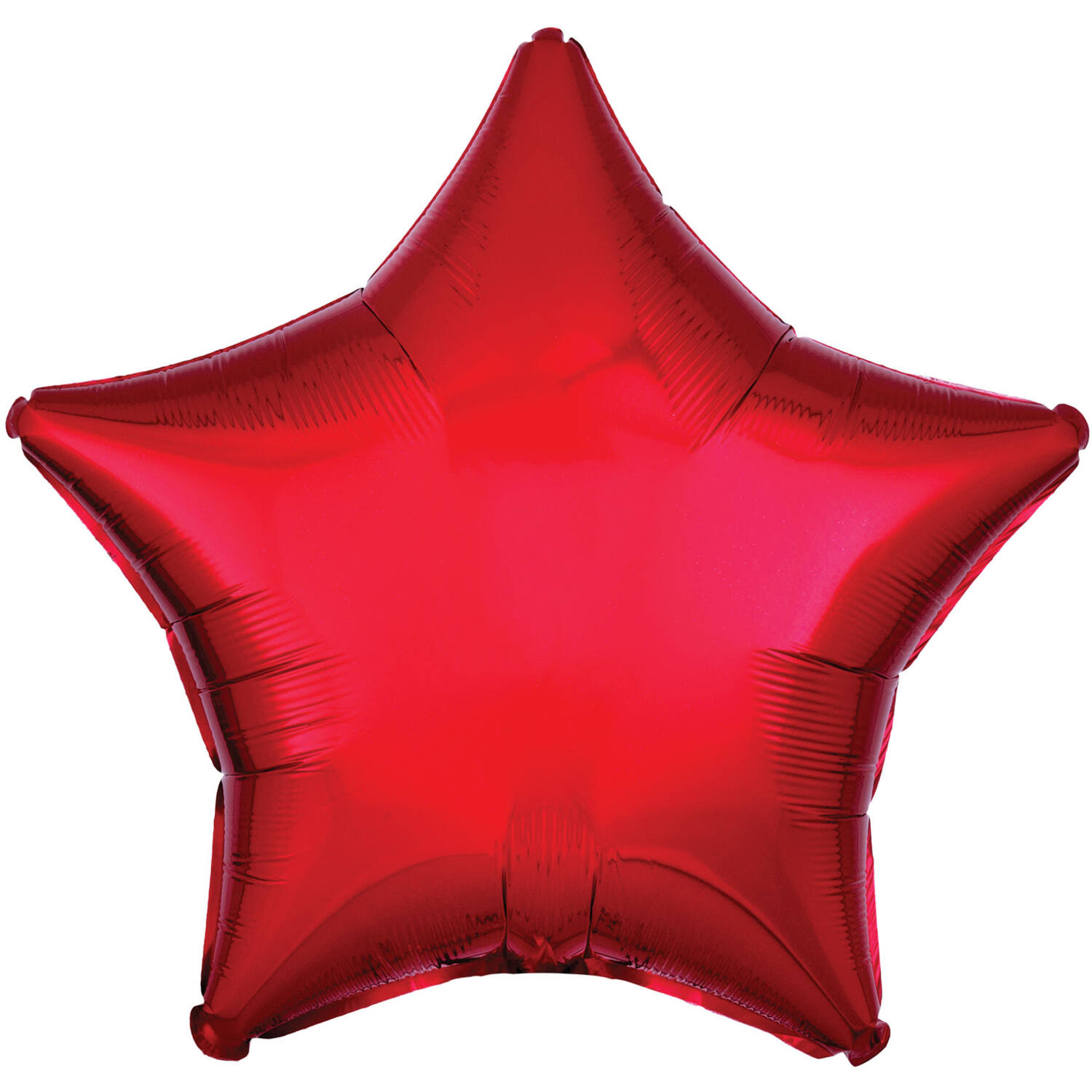 Standard Metallic Red Star Foil Balloon C16 Packaged 48 cm