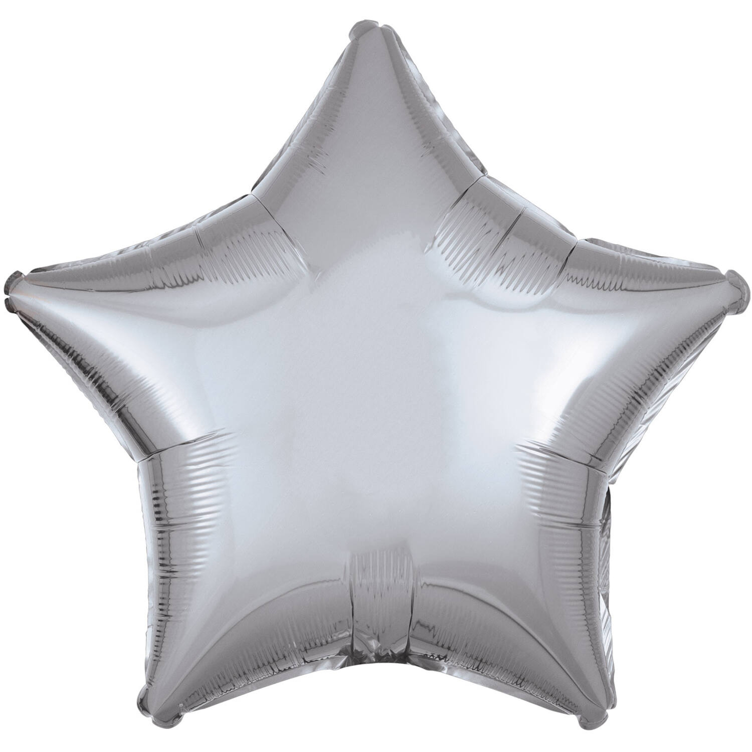 Standard Metallic Silver Star Foil Balloon C16 Packaged 48 c